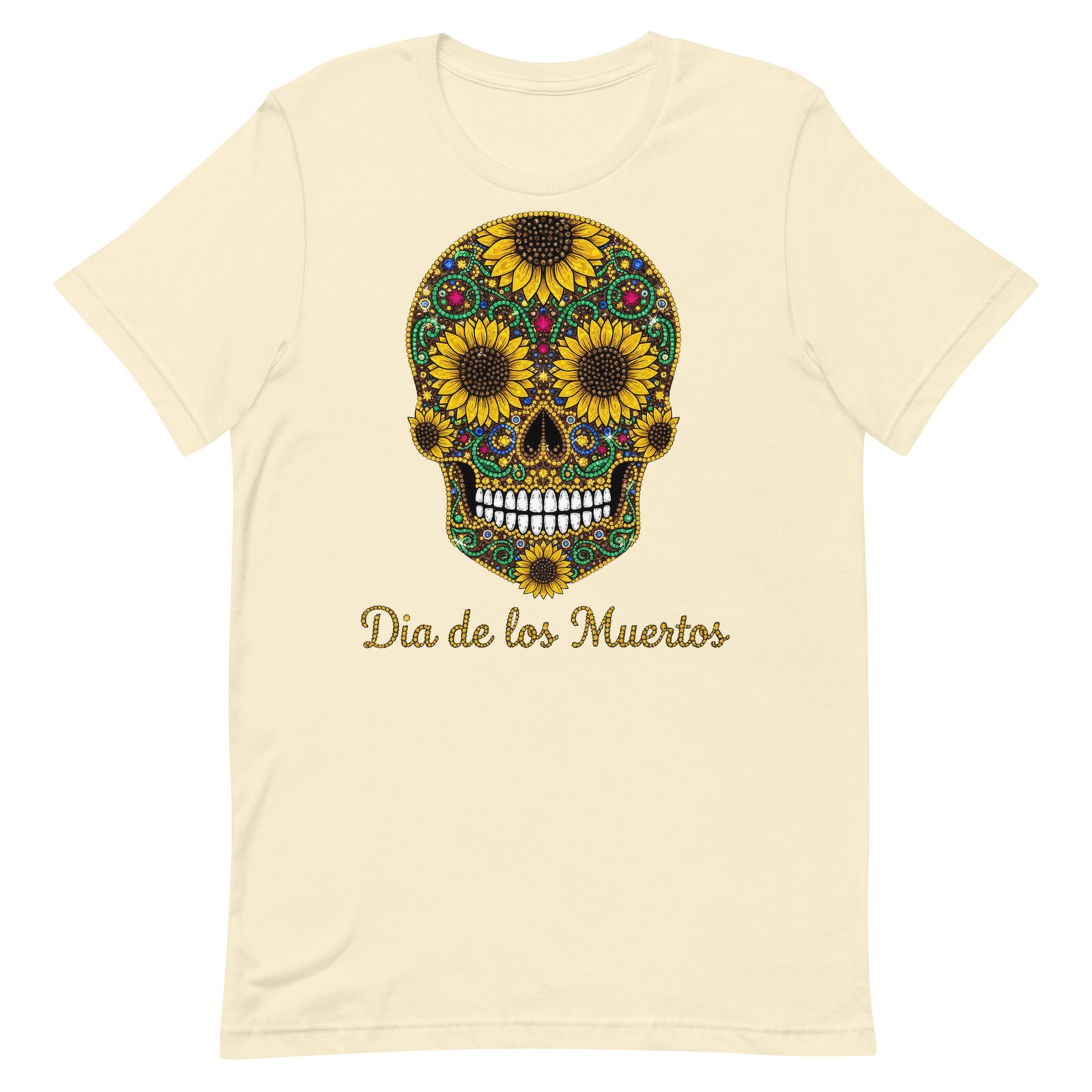 Dia de los Muertos Sunflower Skull Unisex t-shirt - Image 52