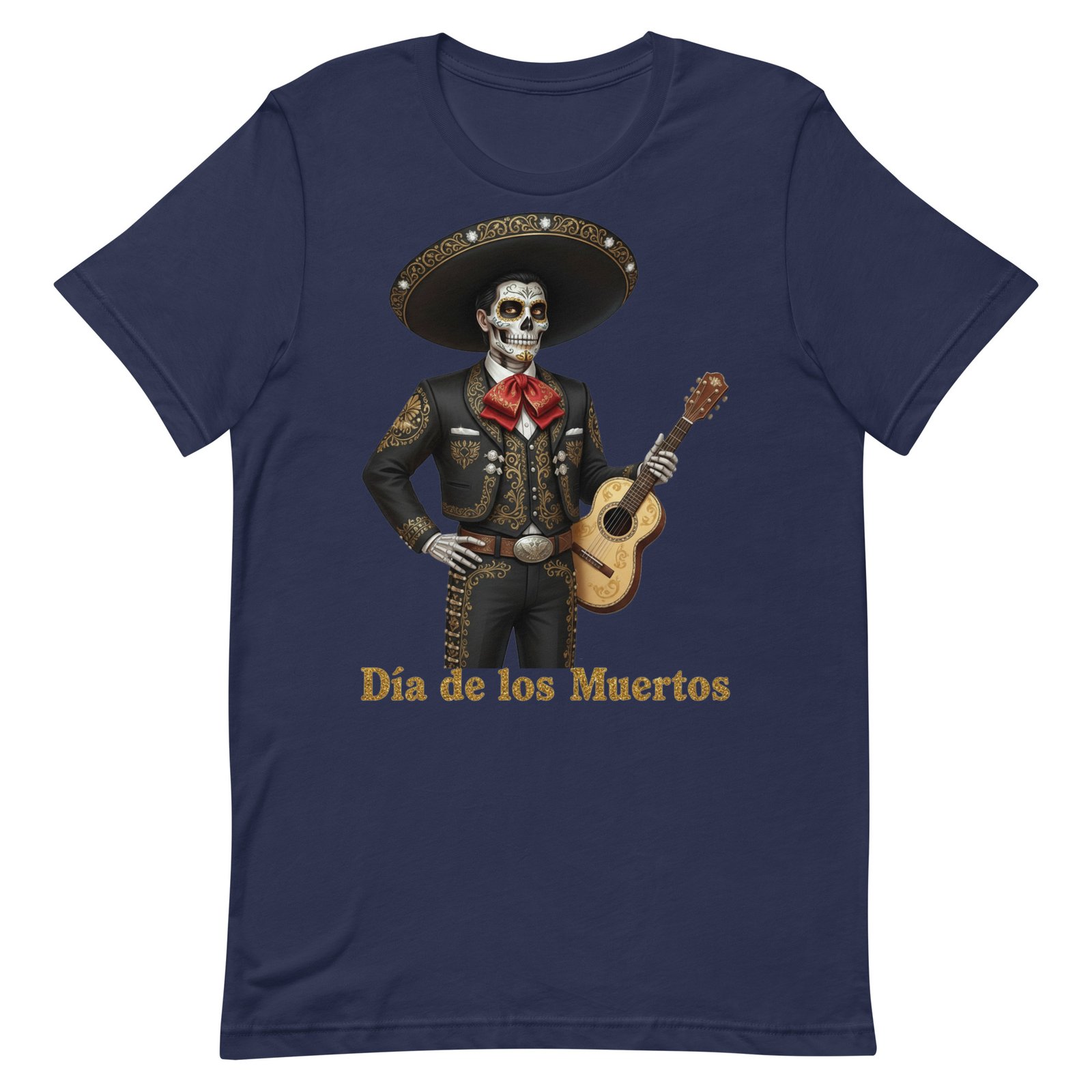 Catrin with guitar Dia de los Muertos Unisex t-shirt - Image 53