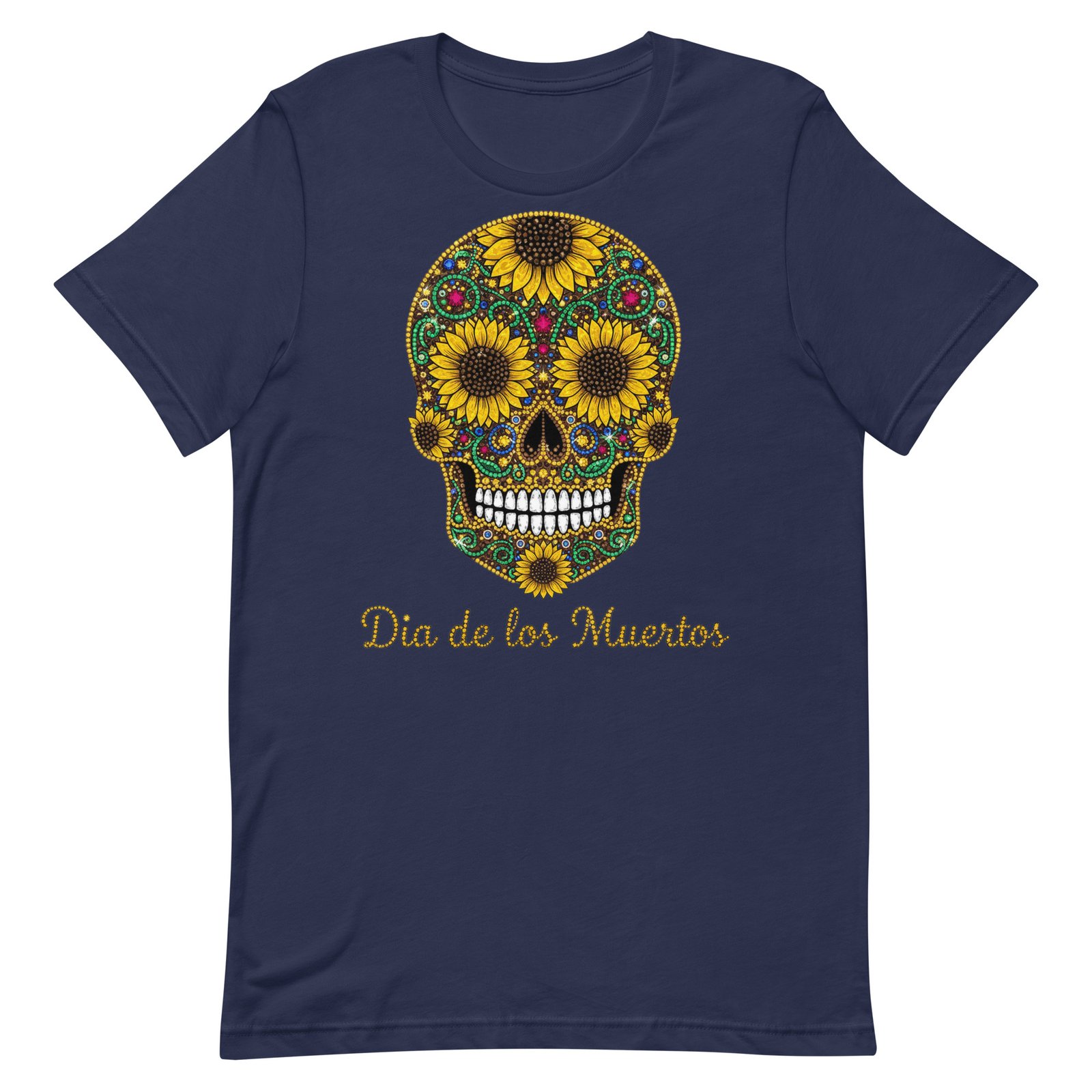 Dia de los Muertos Sunflower Skull Unisex t-shirt - Image 53