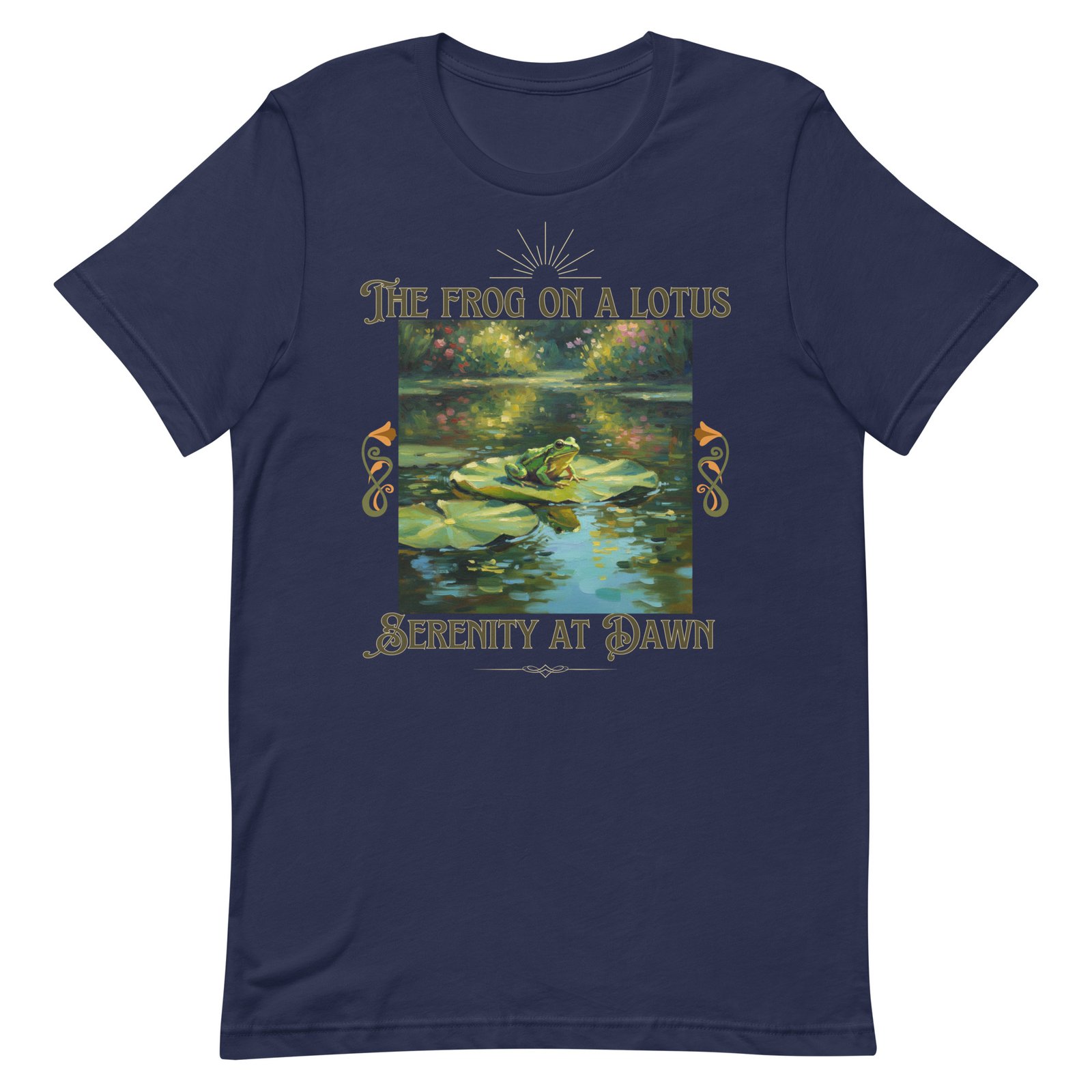 The Frog on a Lotus-Serenity at Dawn-Unisex t-shirt - Image 53