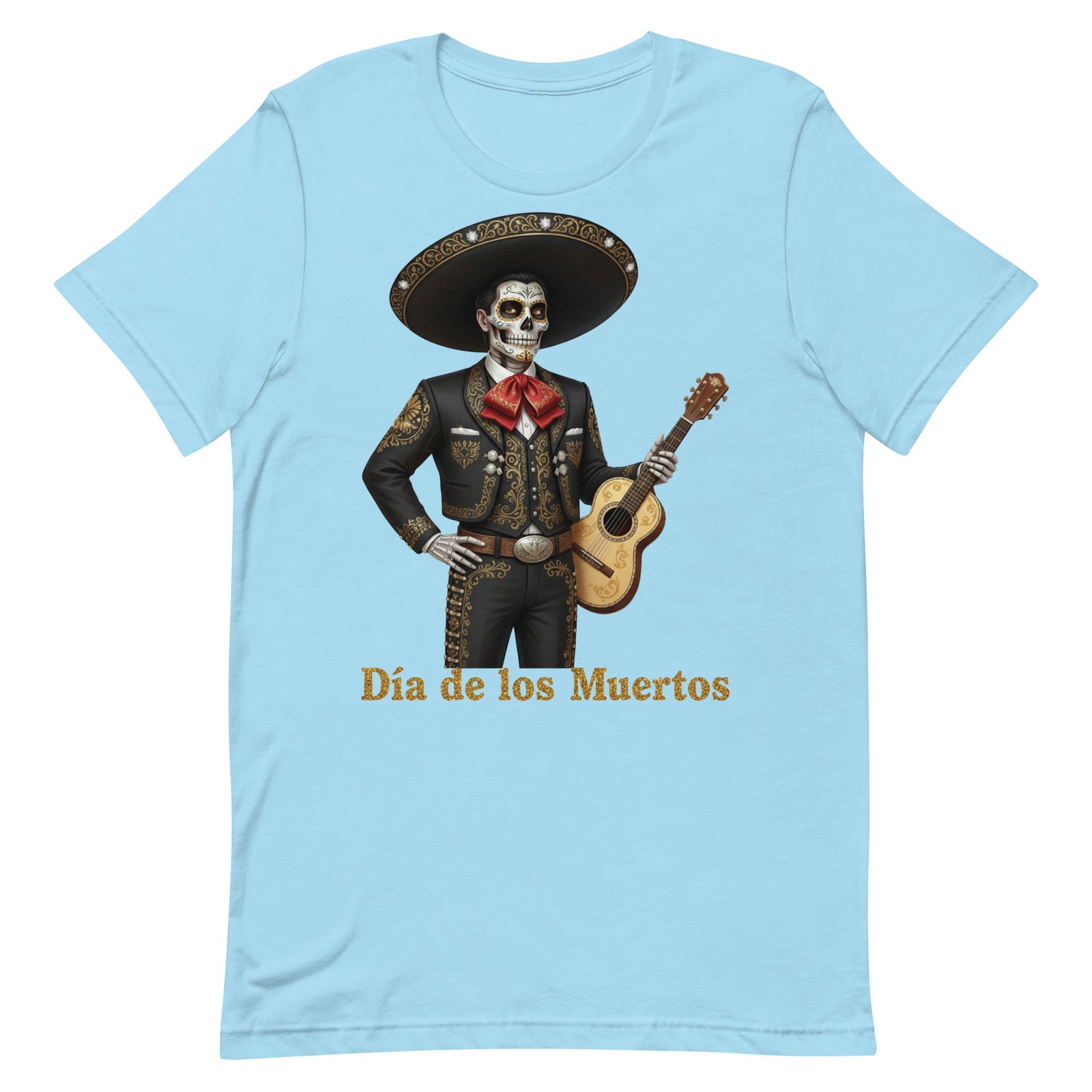 Catrin with guitar Dia de los Muertos Unisex t-shirt - Image 54