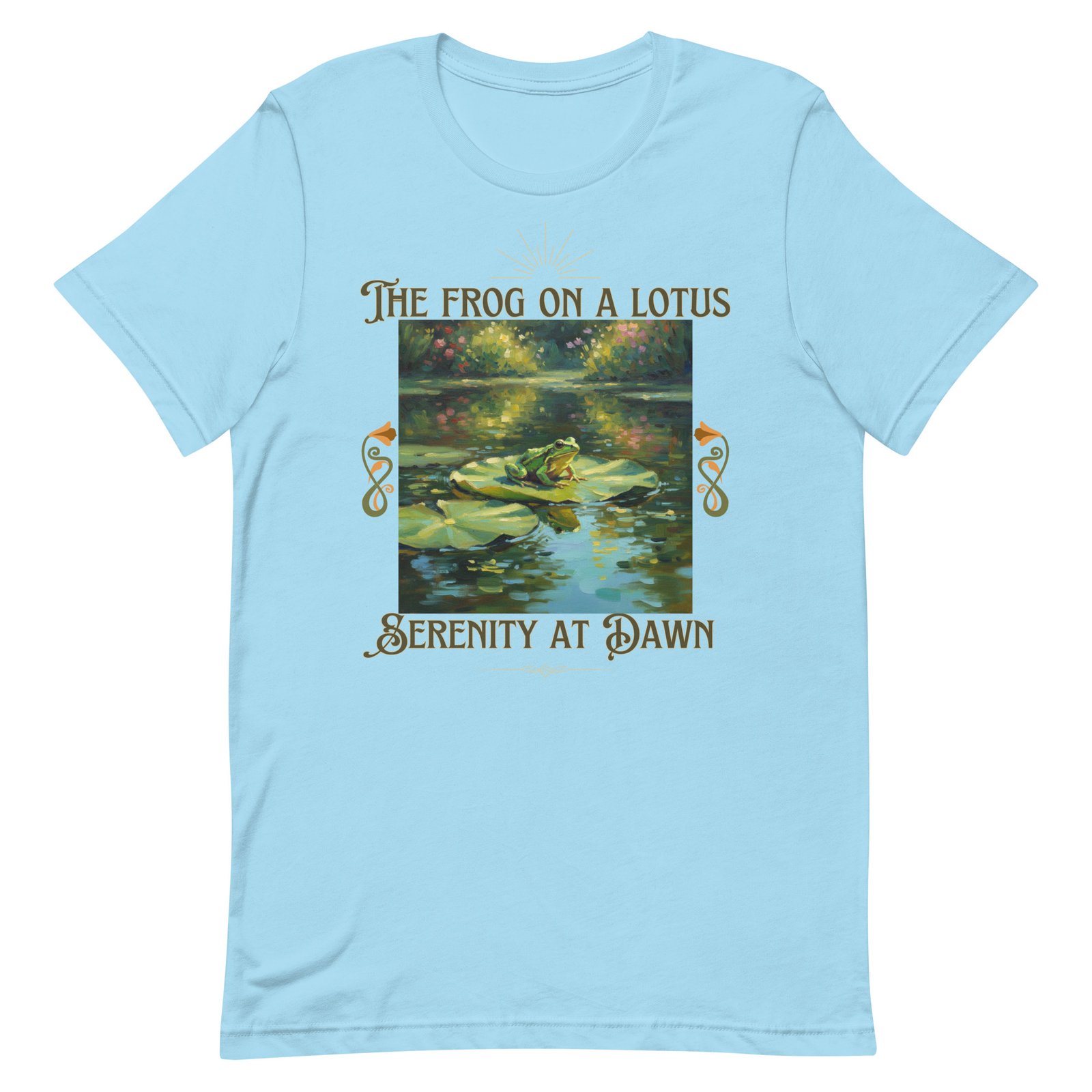 The Frog on a Lotus-Serenity at Dawn-Unisex t-shirt - Image 54