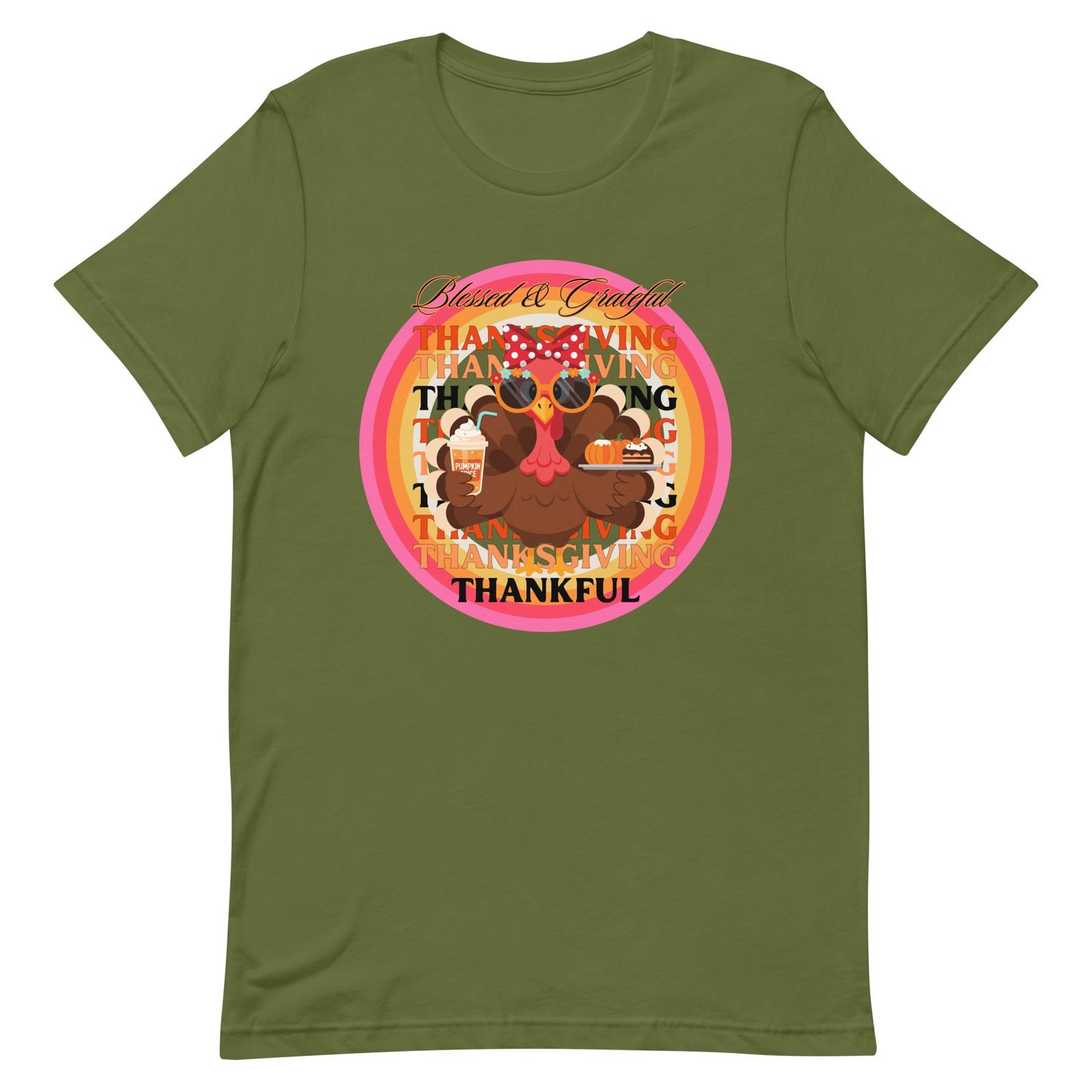 Blessed, Grateful and Thankful Thanksgiving Unisex t-shirt - Image 55