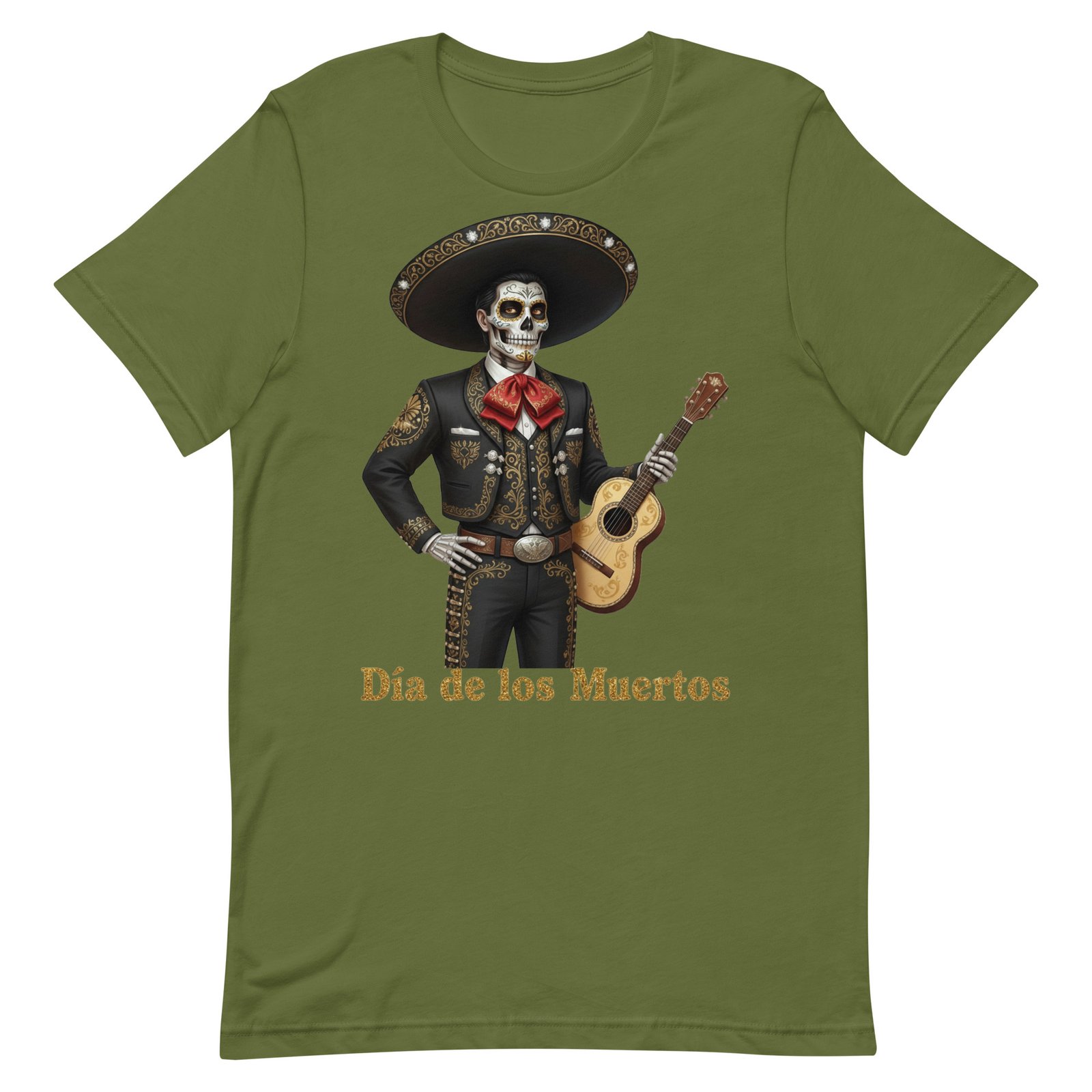 Catrin with guitar Dia de los Muertos Unisex t-shirt - Image 55