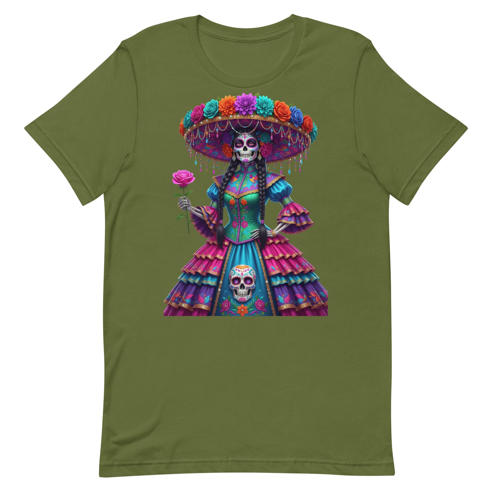 Catrina Dia de los Muertos Unisex t-shirt - Image 55