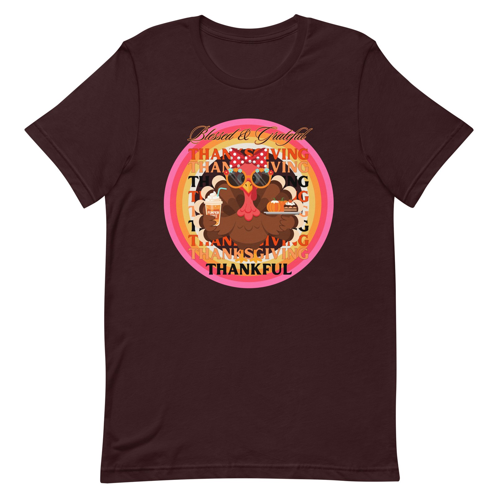 Blessed, Grateful and Thankful Thanksgiving Unisex t-shirt - Image 57
