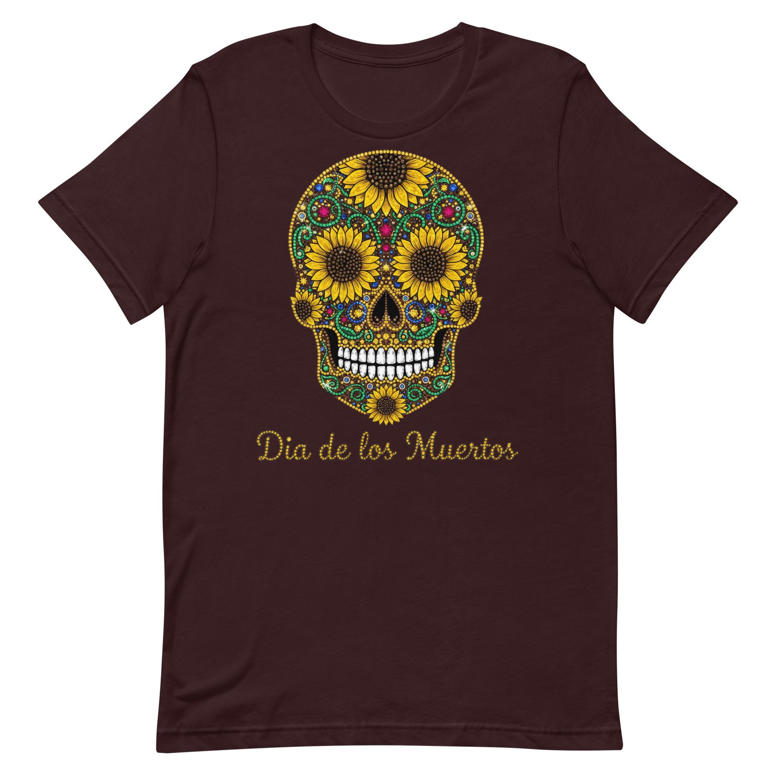 Dia de los Muertos Sunflower Skull Unisex t-shirt - Image 57