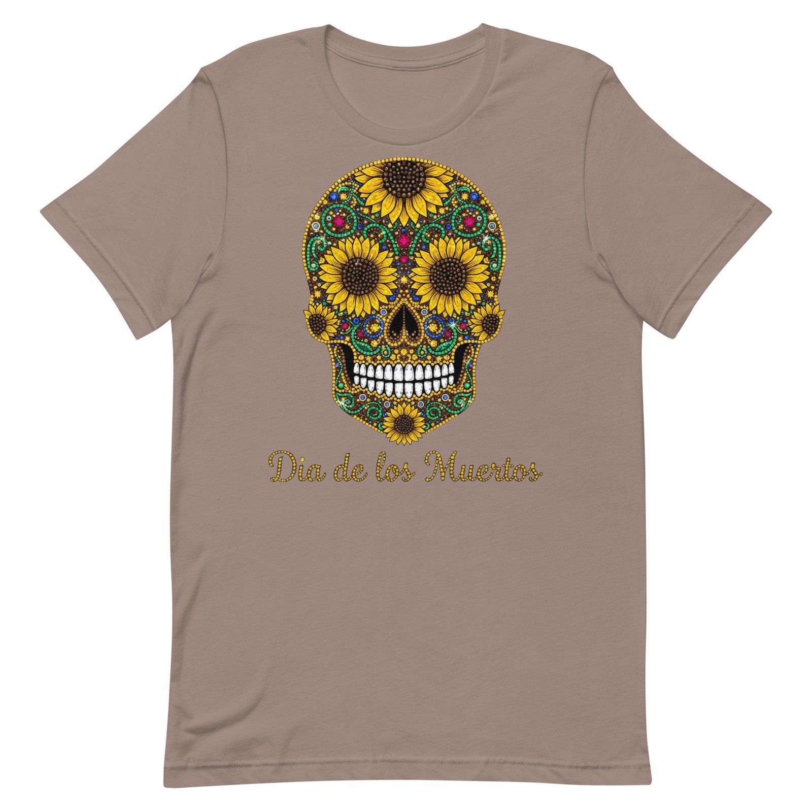 Dia de los Muertos Sunflower Skull Unisex t-shirt - Image 58