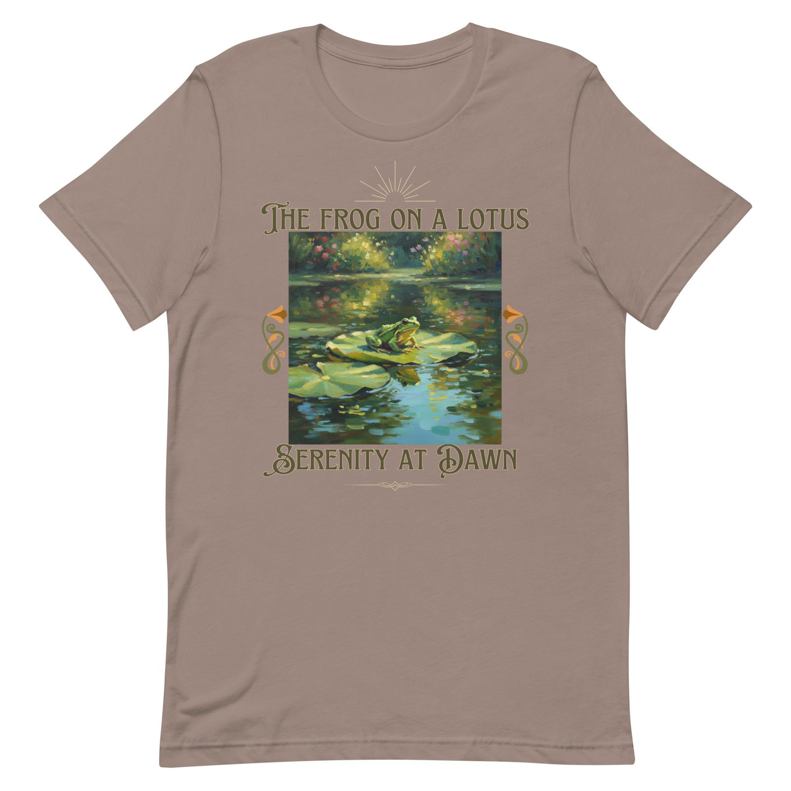 The Frog on a Lotus-Serenity at Dawn-Unisex t-shirt - Image 58