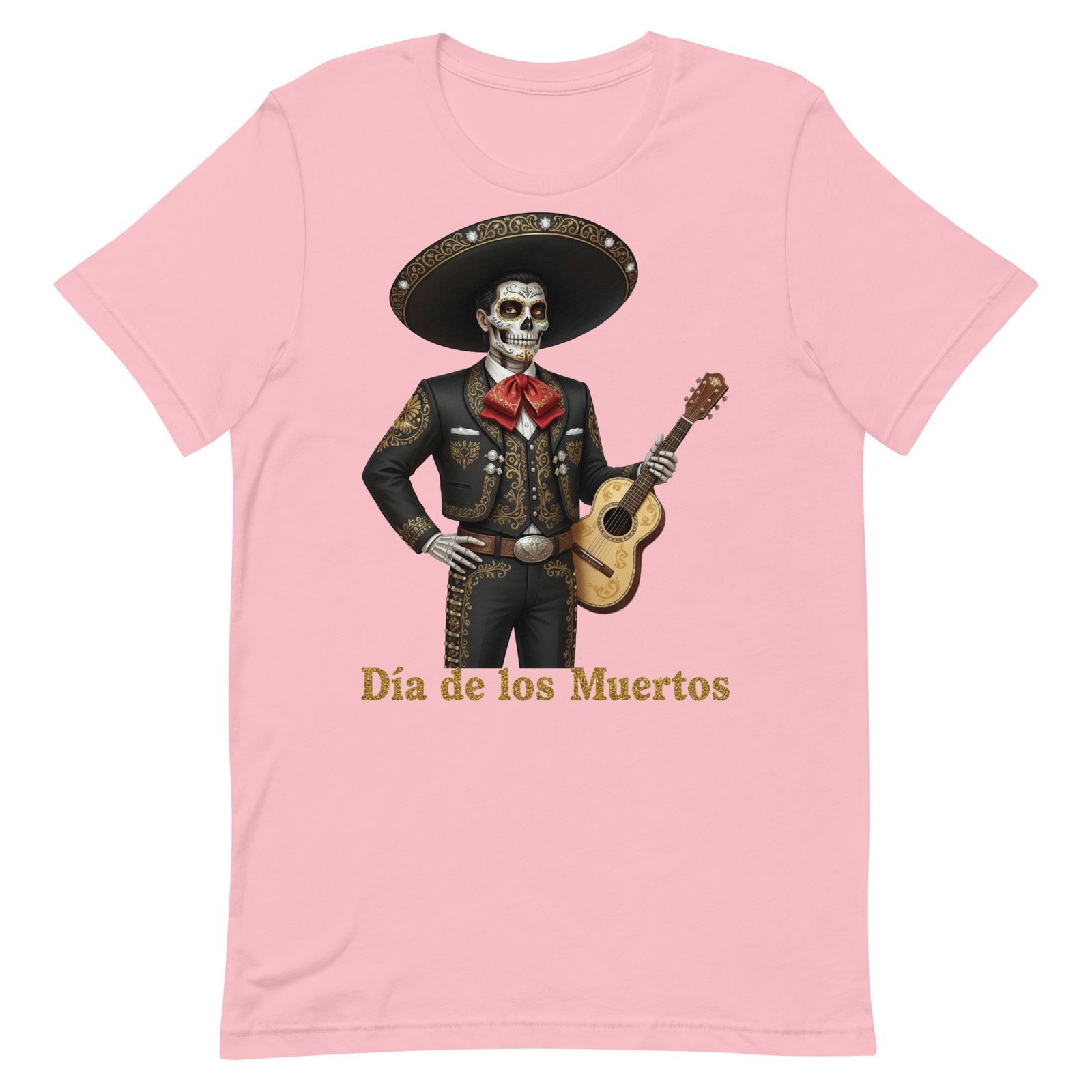 Catrin with guitar Dia de los Muertos Unisex t-shirt - Image 60