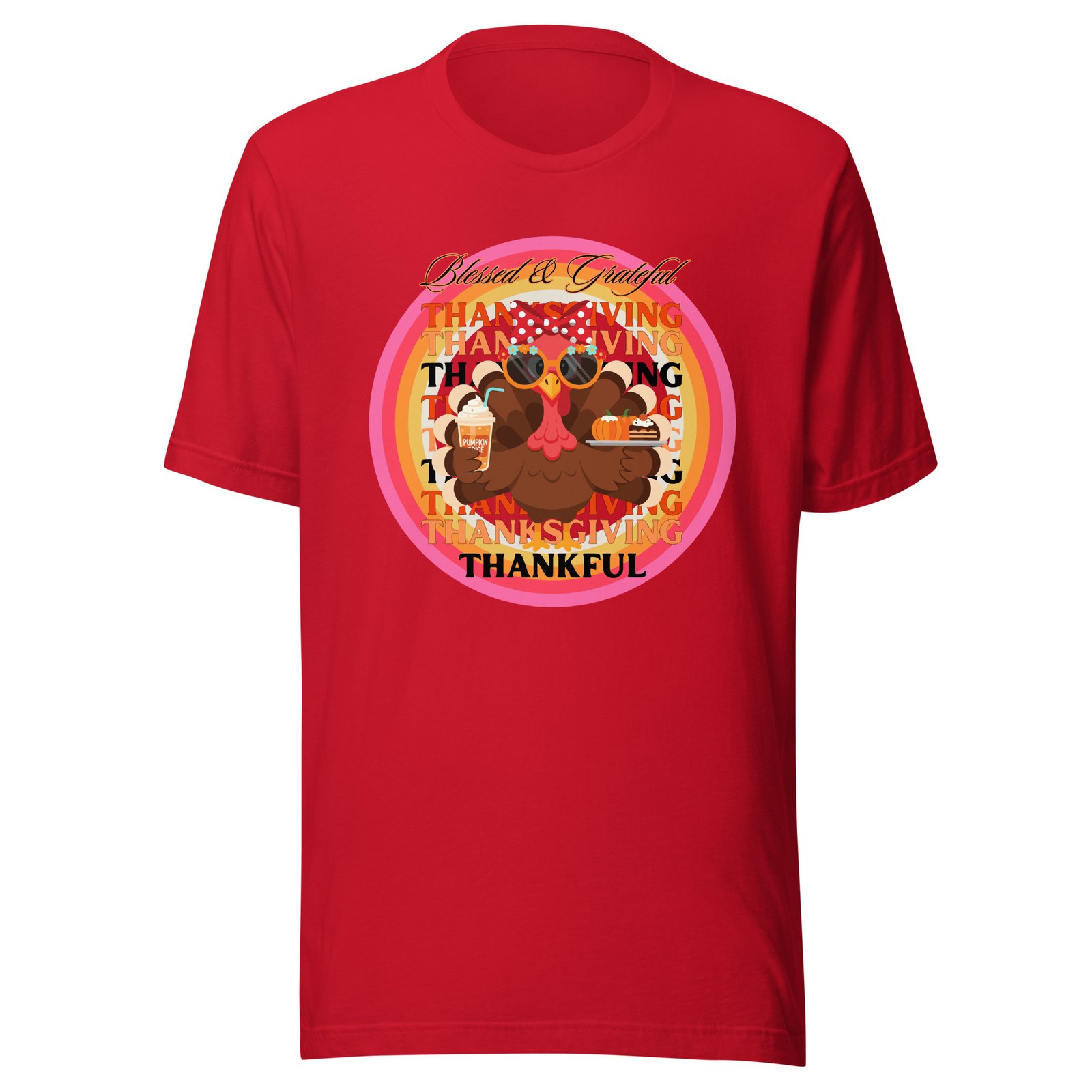 Blesses, Grateful and Thankful Thanksgiving Unisex t-shirt - Image 4