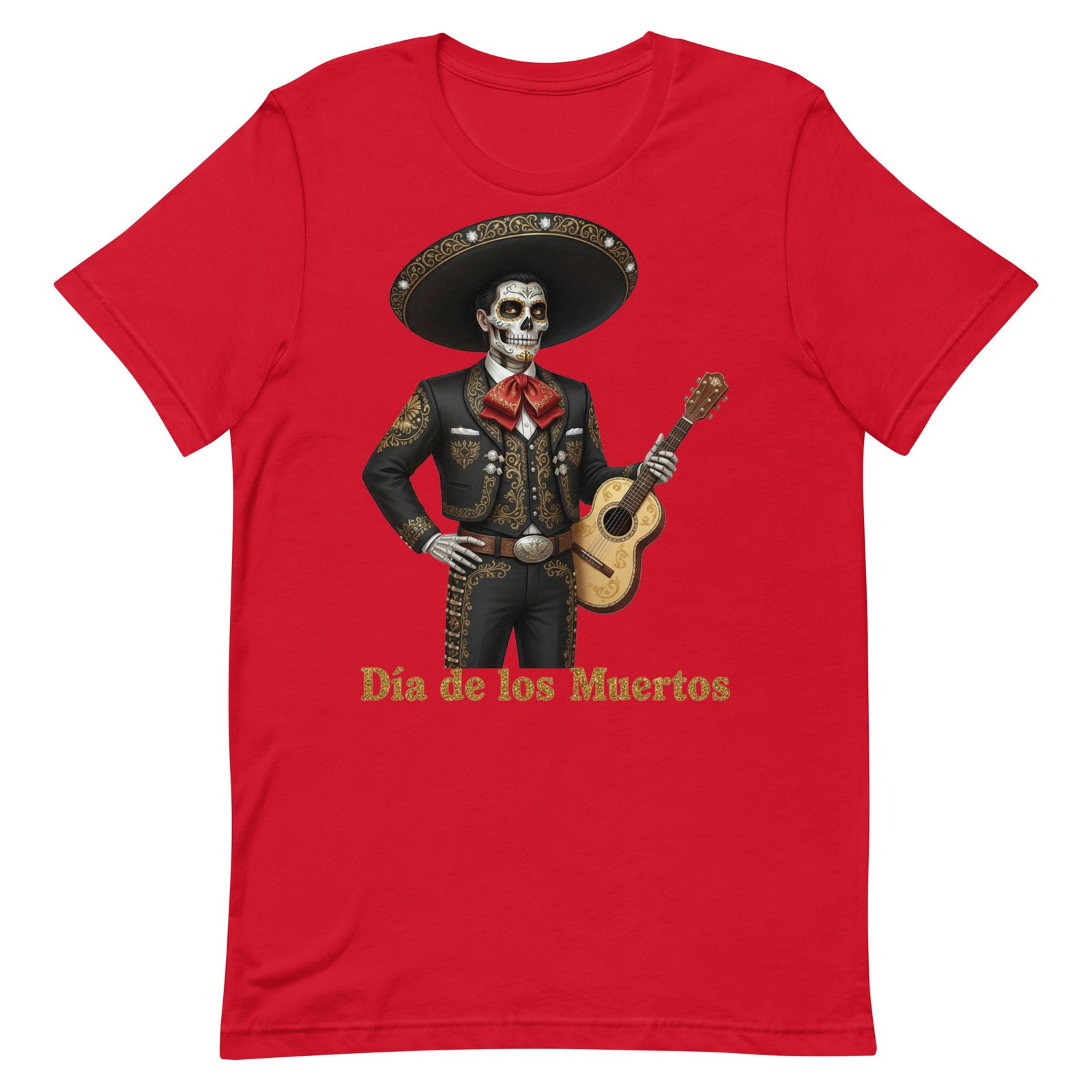 Catrin with guitar Dia de los Muertos Unisex t-shirt - Image 62