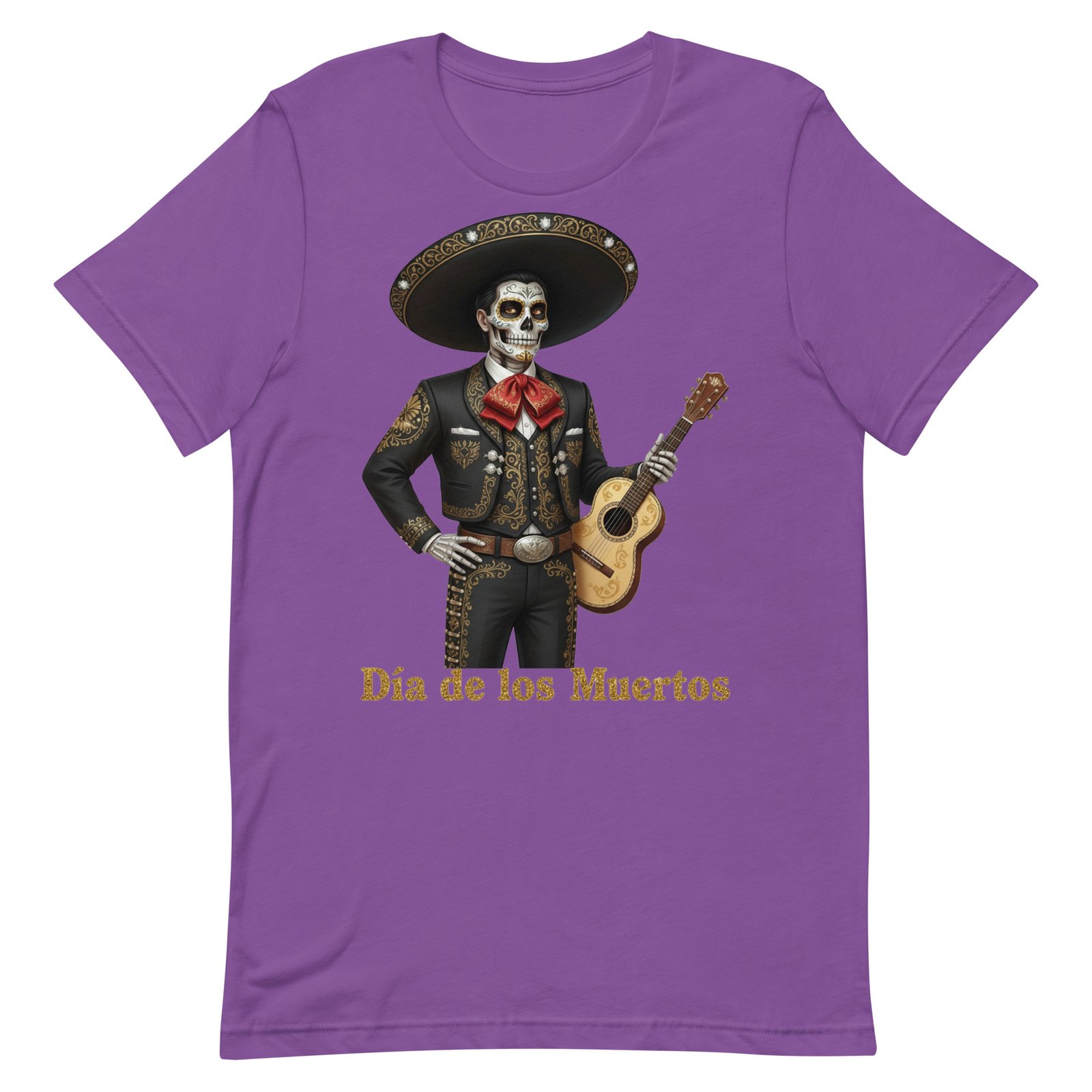 Catrin with guitar Dia de los Muertos Unisex t-shirt - Image 63