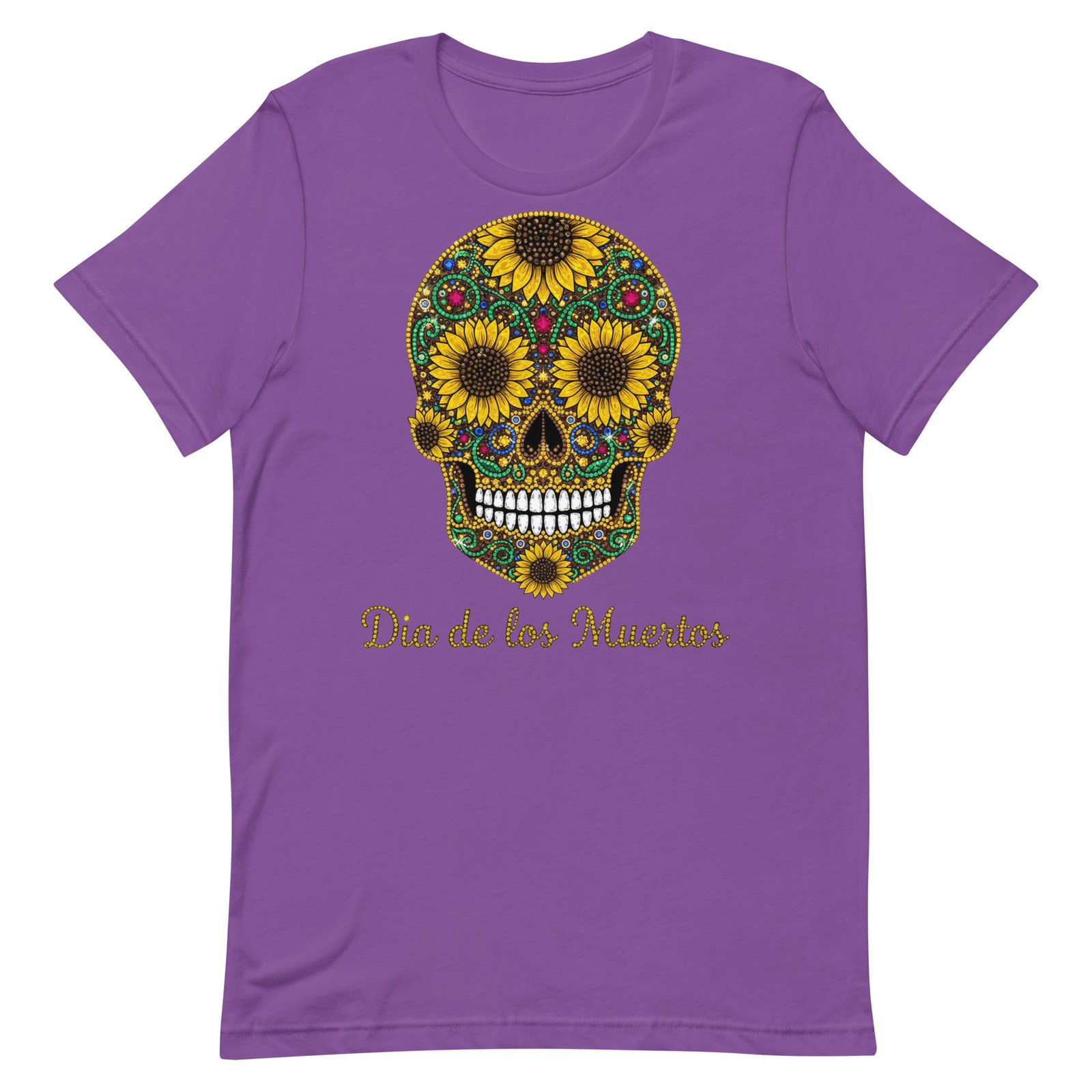 Dia de los Muertos Sunflower Skull Unisex t-shirt - Image 63