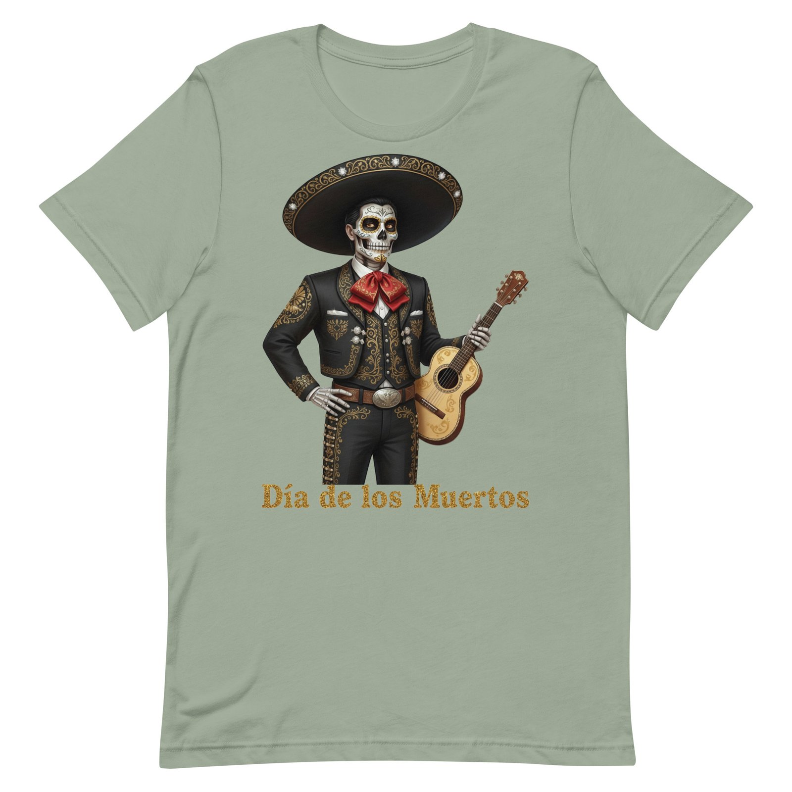 Catrin with guitar Dia de los Muertos Unisex t-shirt - Image 89