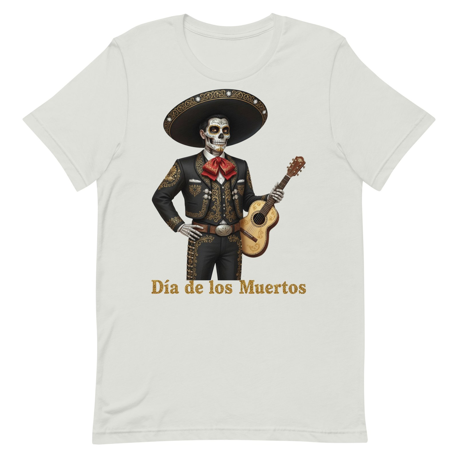 Catrin with guitar Dia de los Muertos Unisex t-shirt - Image 64