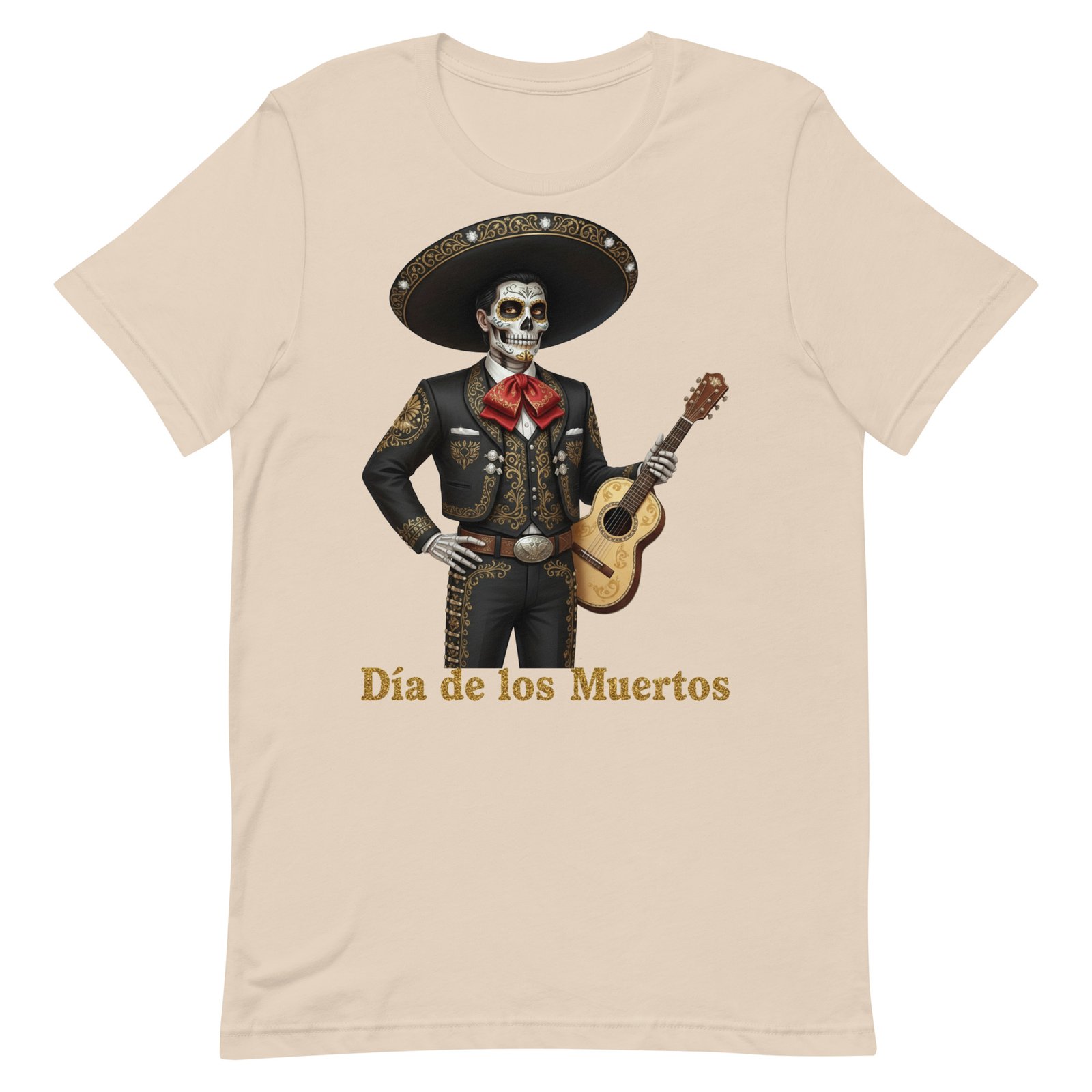 Catrin with guitar Dia de los Muertos Unisex t-shirt - Image 65