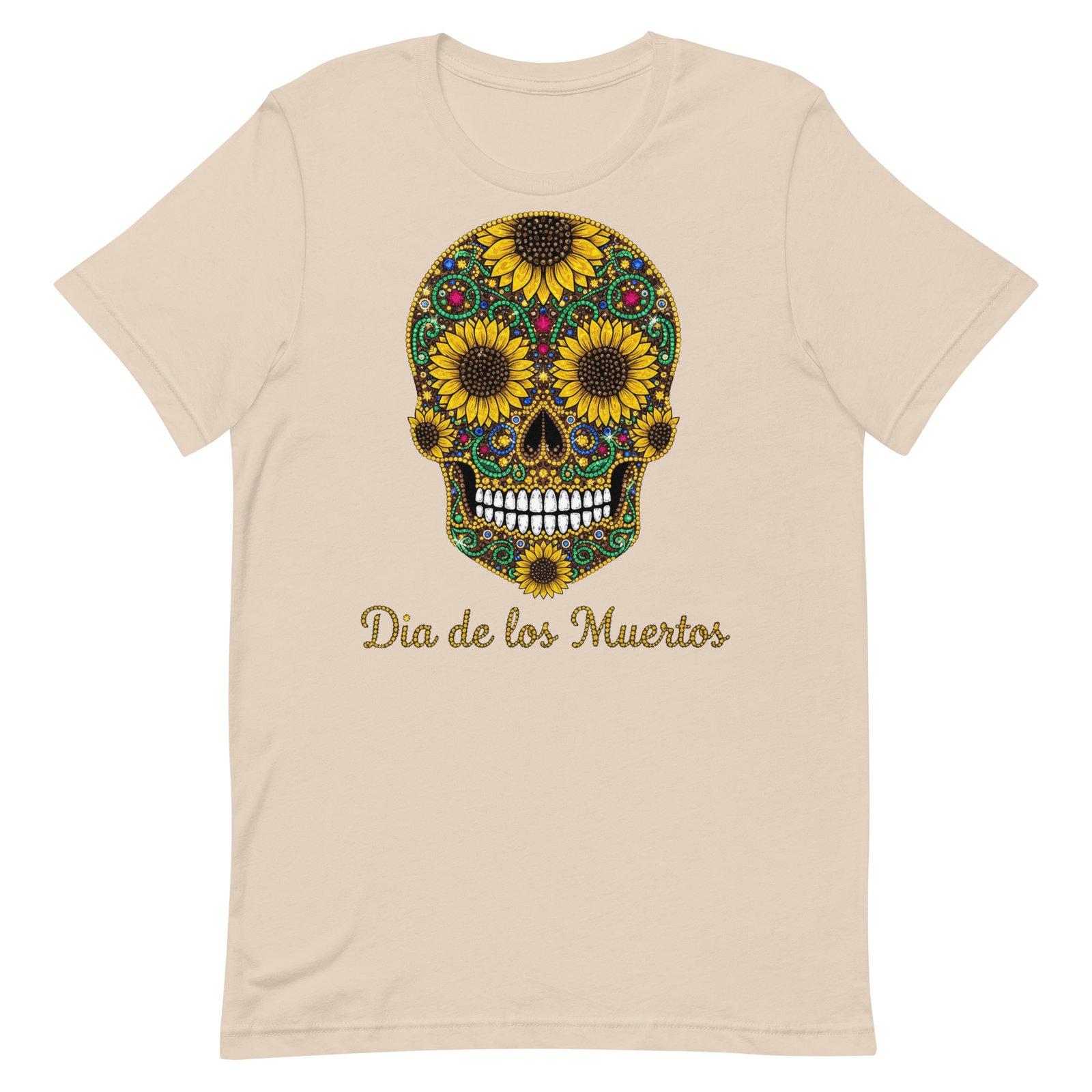 Dia de los Muertos Sunflower Skull Unisex t-shirt - Image 65