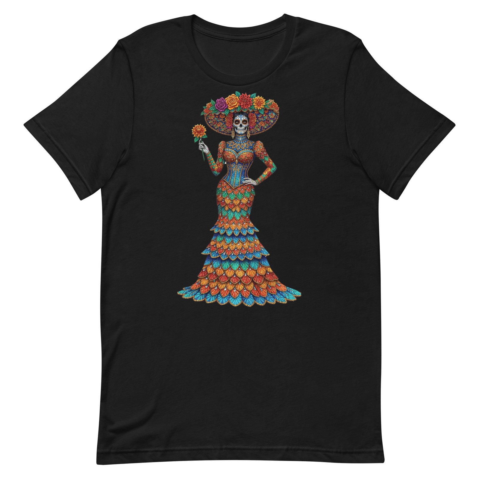 Catrina Dia de los Muertos Unisex t-shirt - Image 85