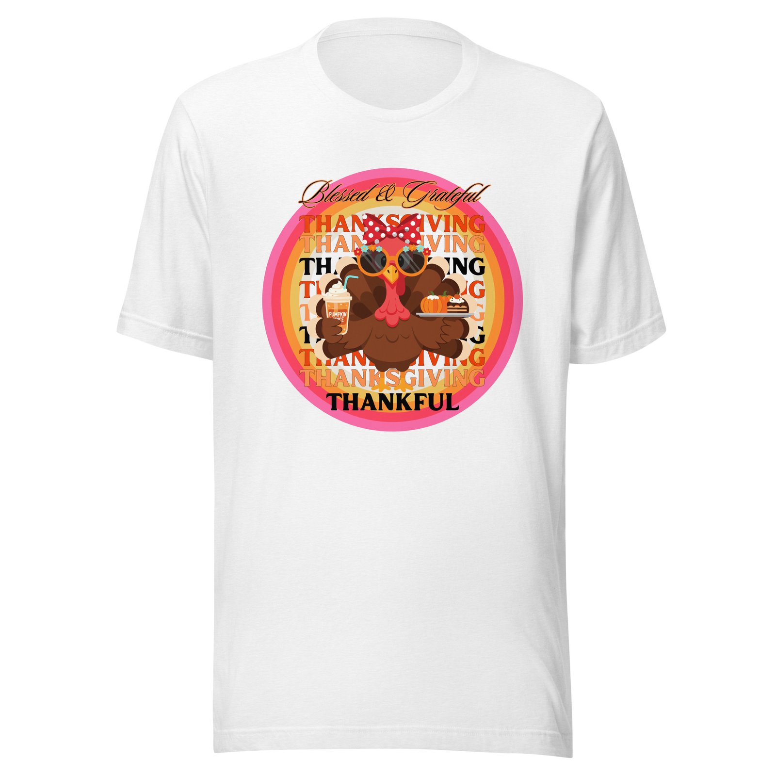 Blesses, Grateful and Thankful Thanksgiving Unisex t-shirt - Image 6