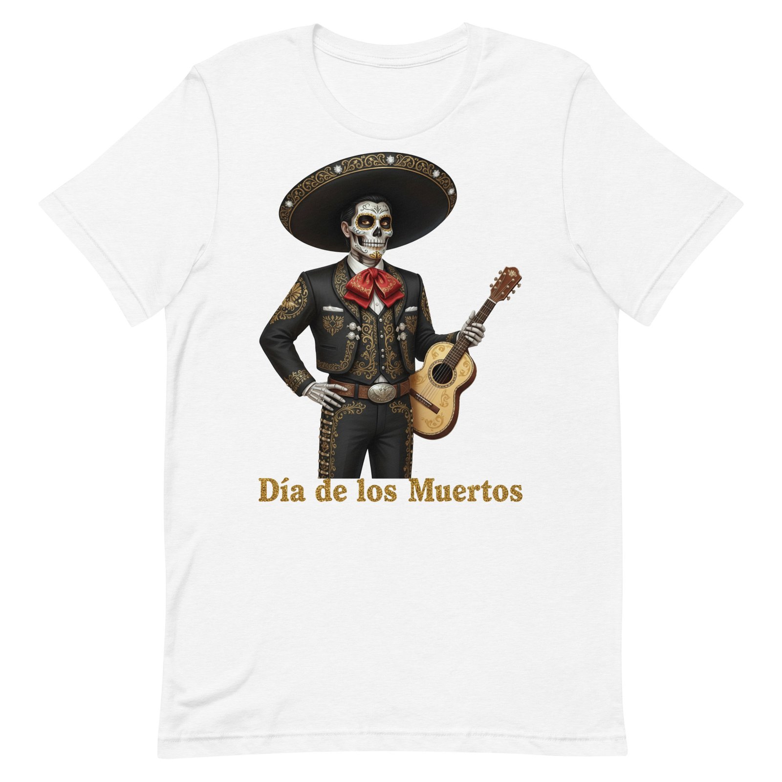 Catrin with guitar Dia de los Muertos Unisex t-shirt - Image 99