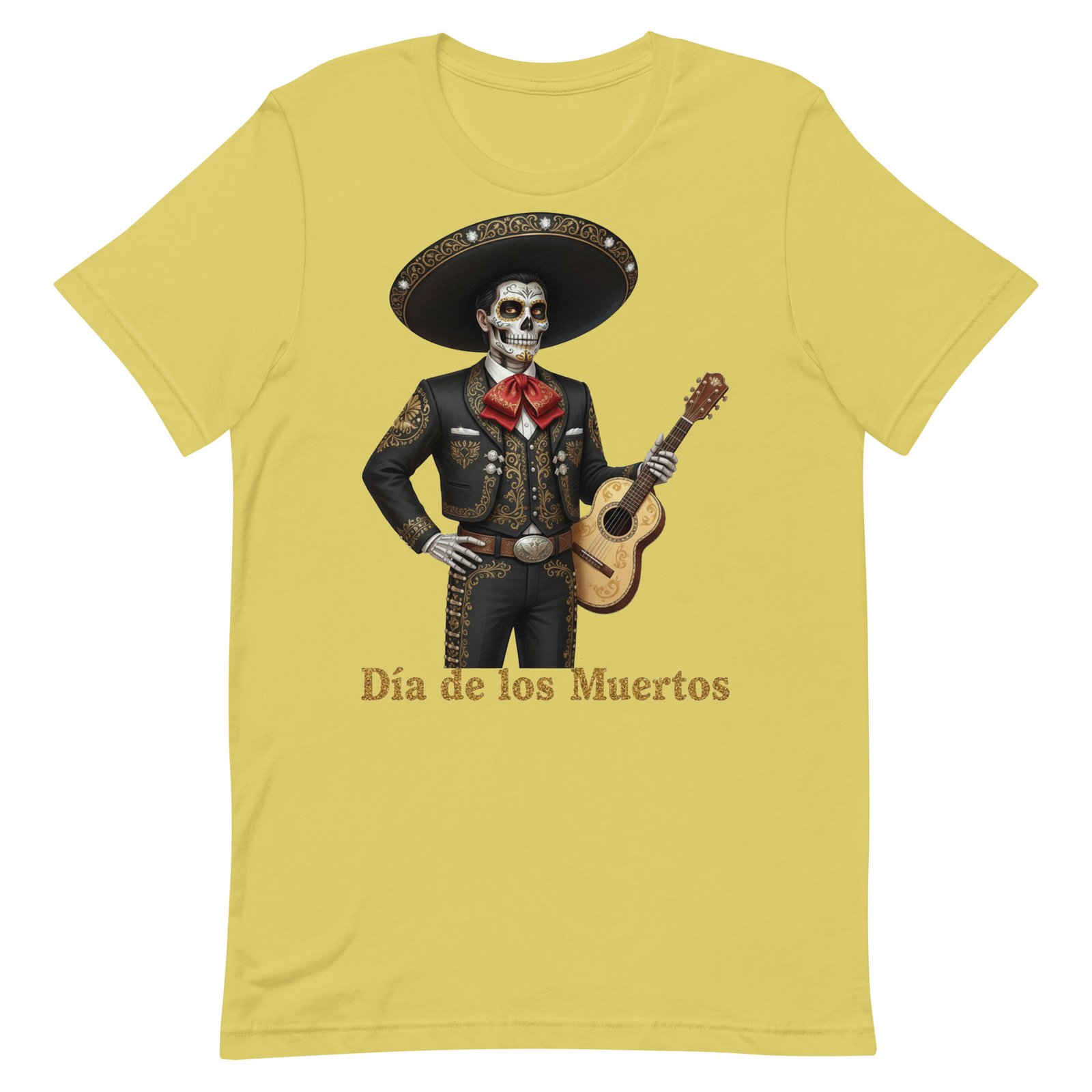Catrin with guitar Dia de los Muertos Unisex t-shirt - Image 67