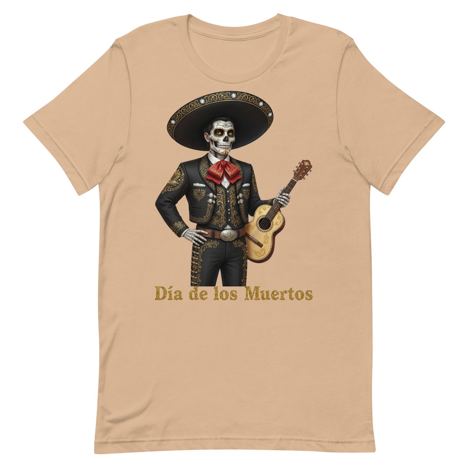 Catrin with guitar Dia de los Muertos Unisex t-shirt - Image 68