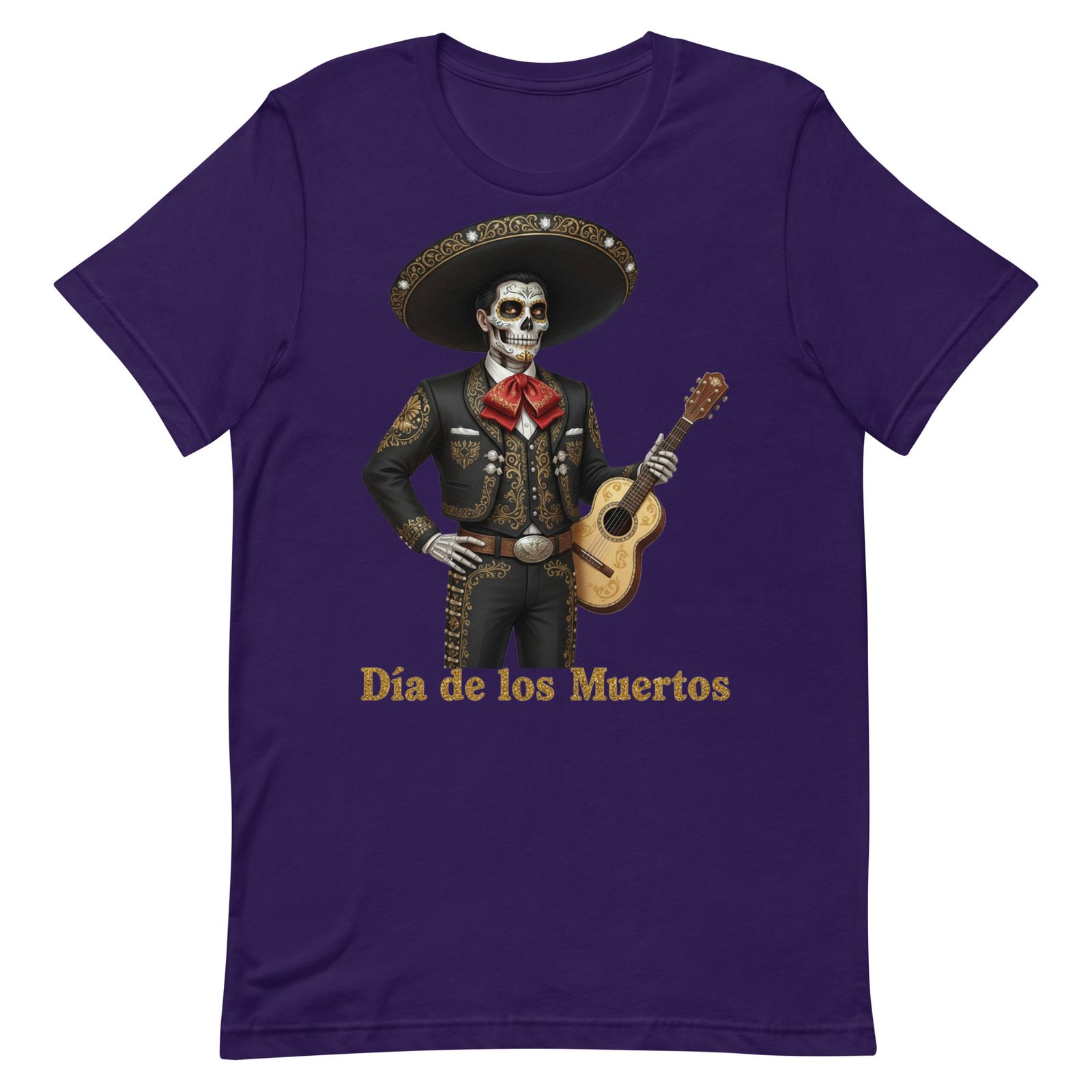 Catrin with guitar Dia de los Muertos Unisex t-shirt - Image 78
