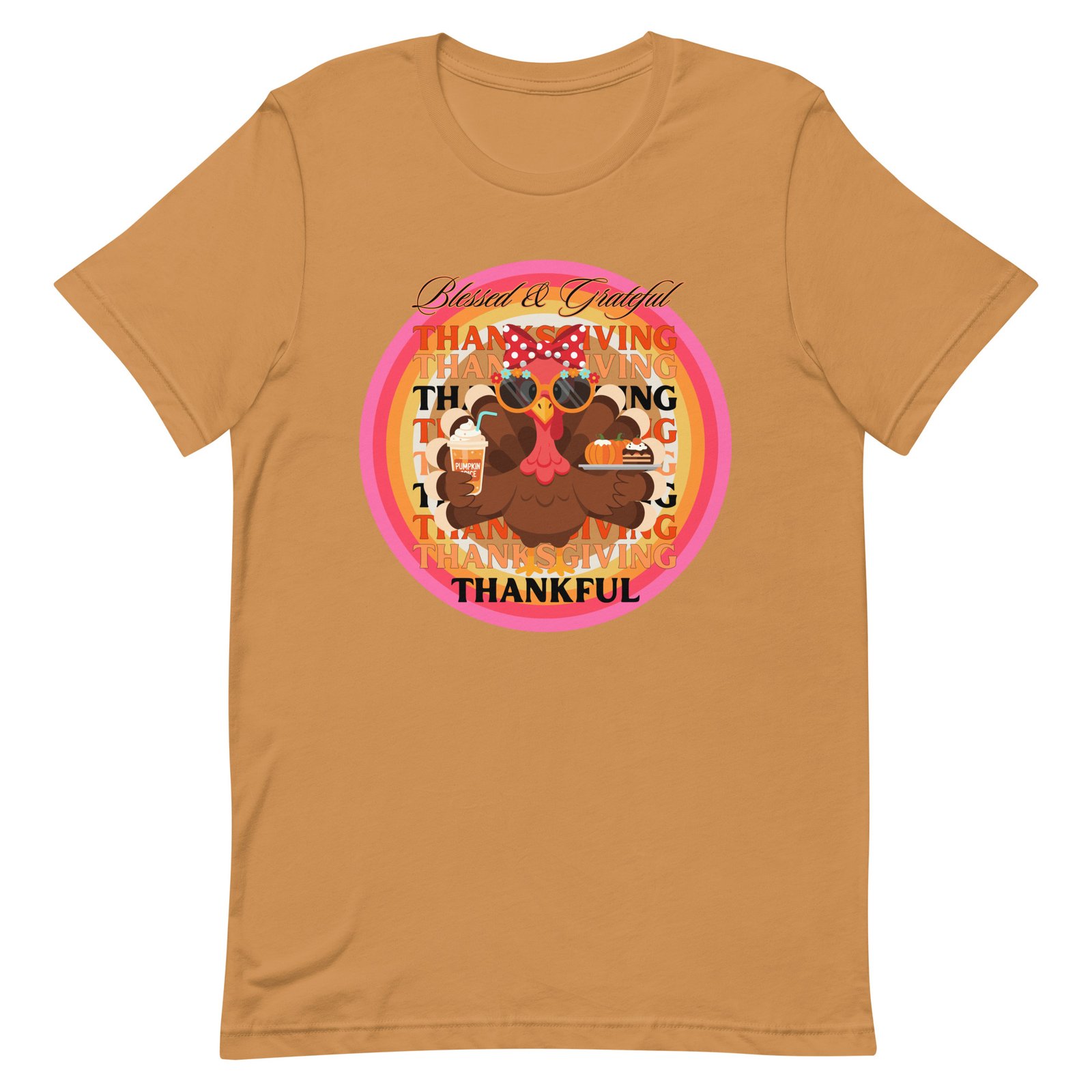 Blessed, Grateful and Thankful Thanksgiving Unisex t-shirt - Image 69