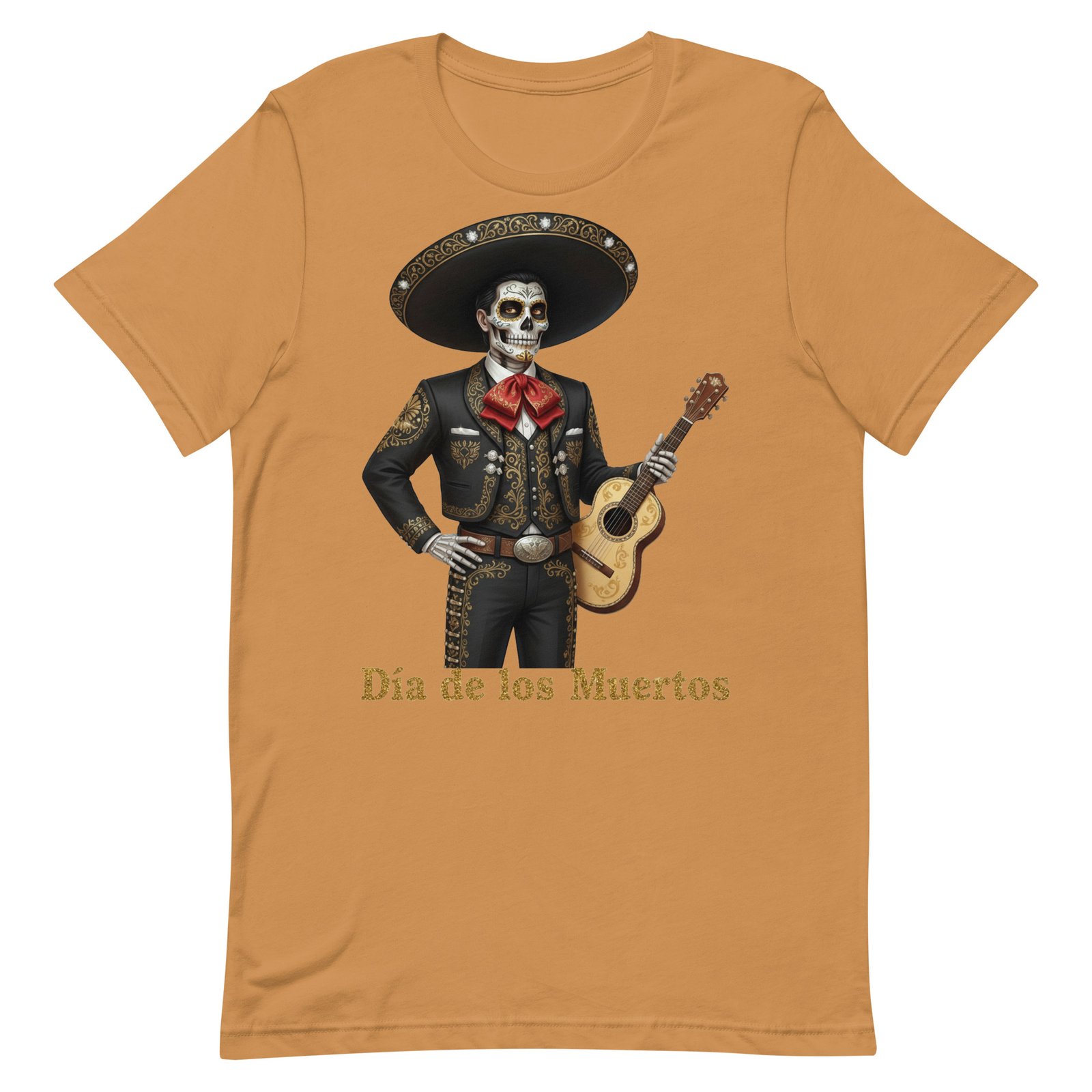 Catrin with guitar Dia de los Muertos Unisex t-shirt - Image 69