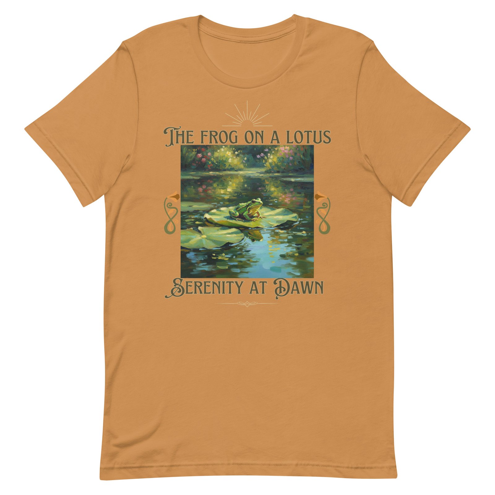 The Frog on a Lotus-Serenity at Dawn-Unisex t-shirt - Image 69
