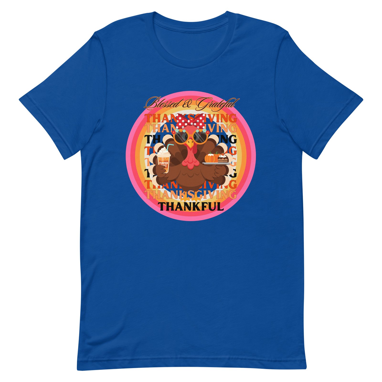 Blessed, Grateful and Thankful Thanksgiving Unisex t-shirt - Image 70