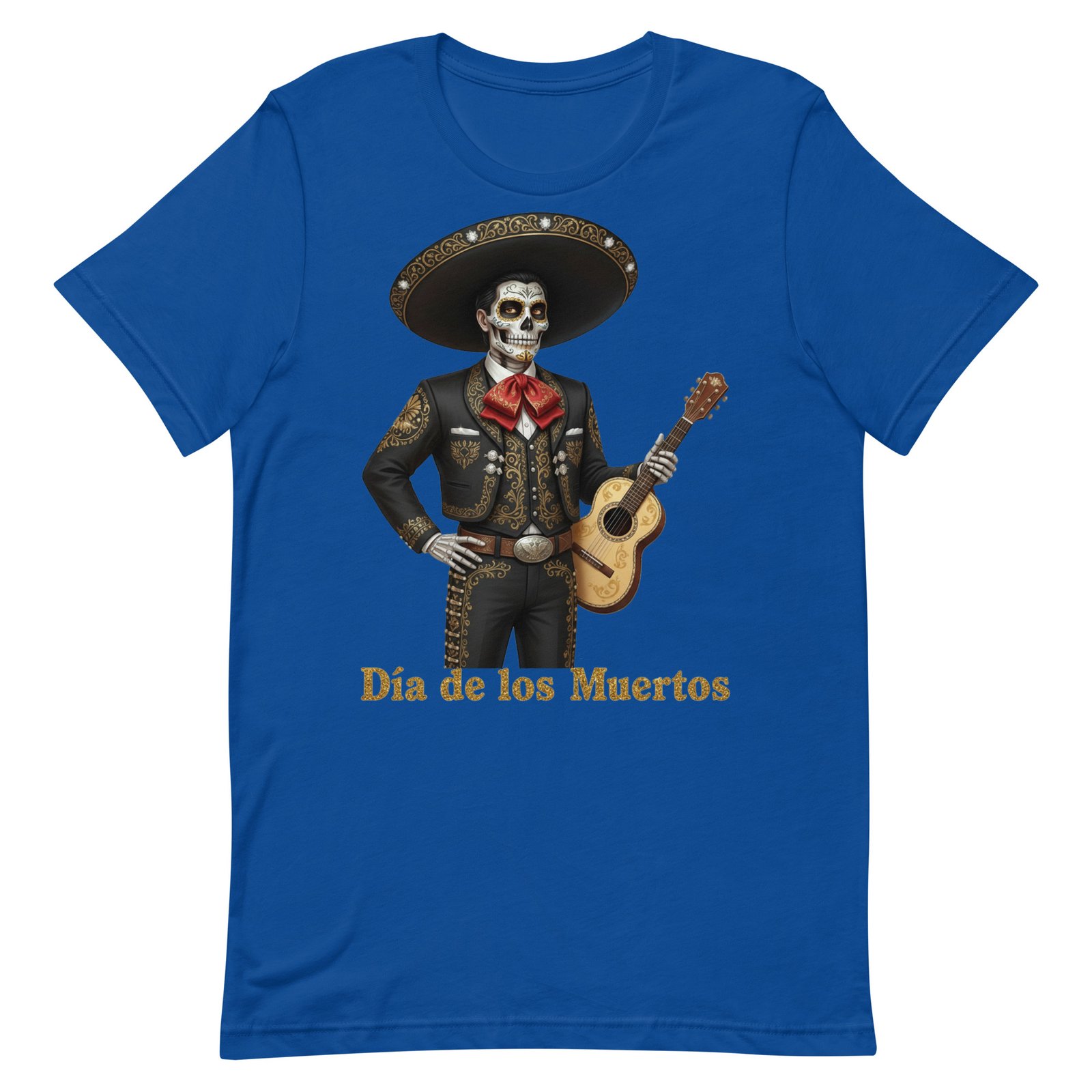Catrin with guitar Dia de los Muertos Unisex t-shirt - Image 70