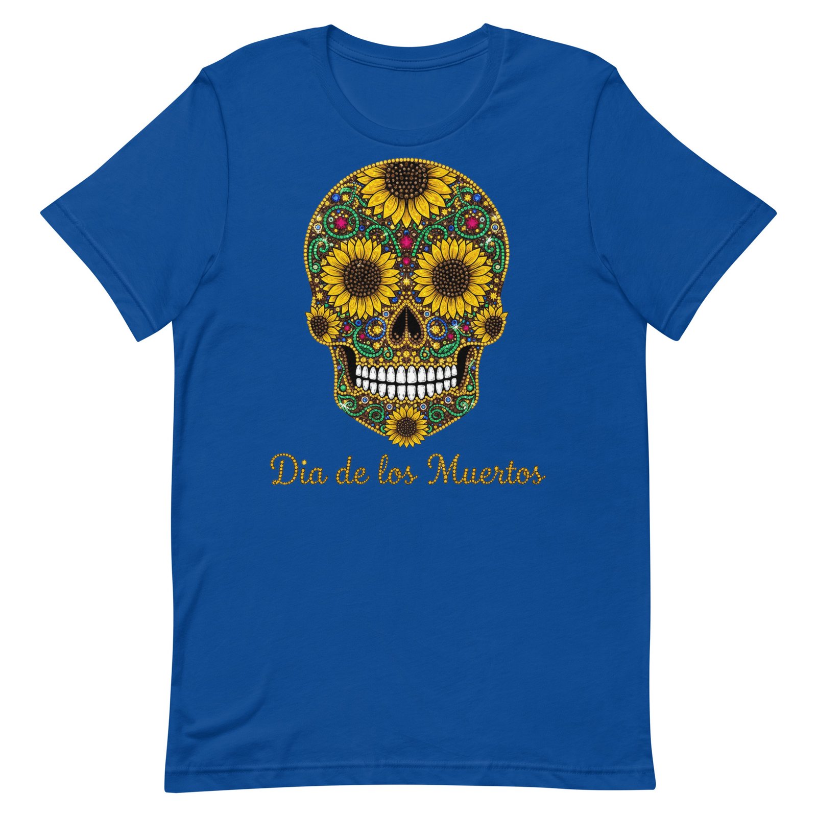 Dia de los Muertos Sunflower Skull Unisex t-shirt - Image 70