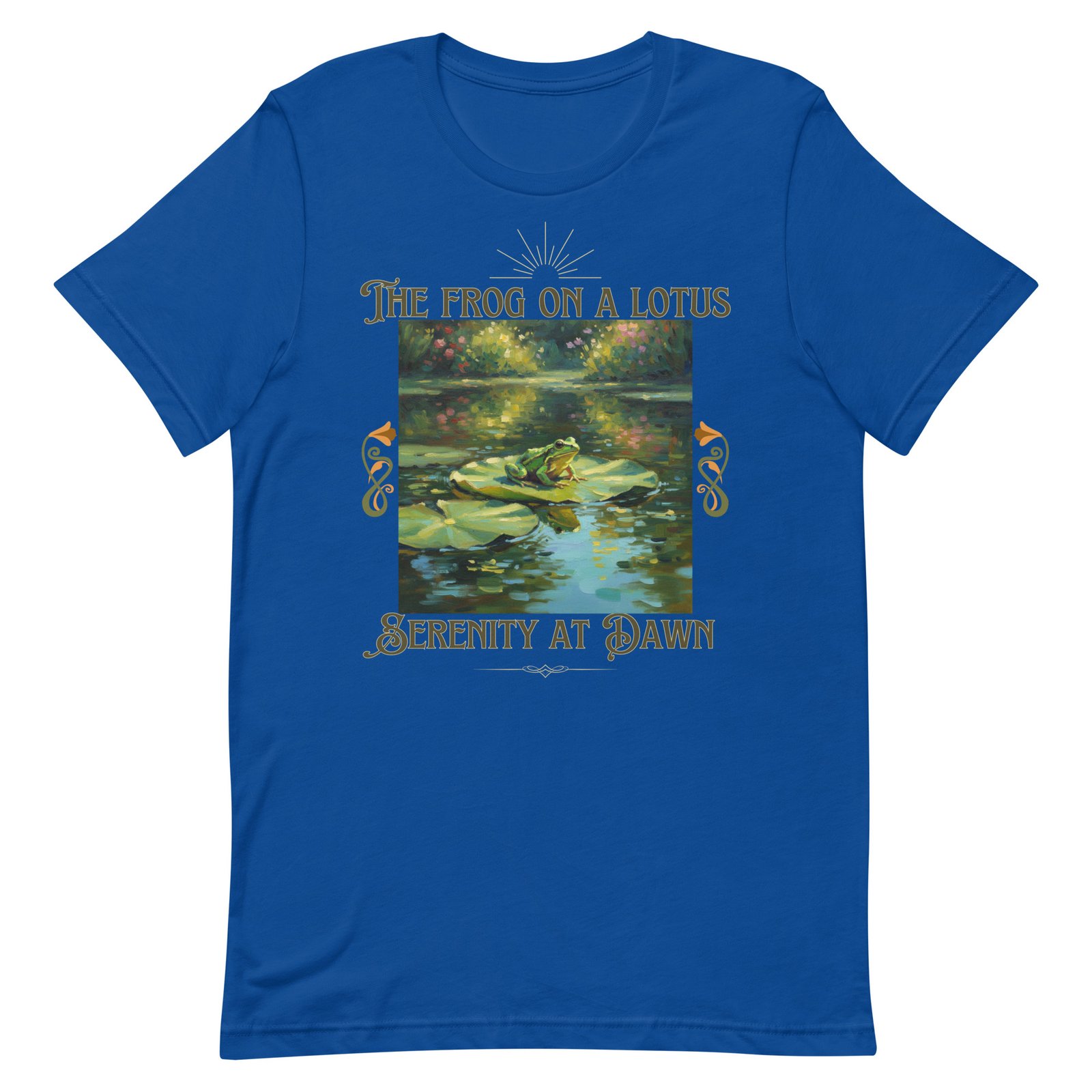 The Frog on a Lotus-Serenity at Dawn-Unisex t-shirt - Image 70