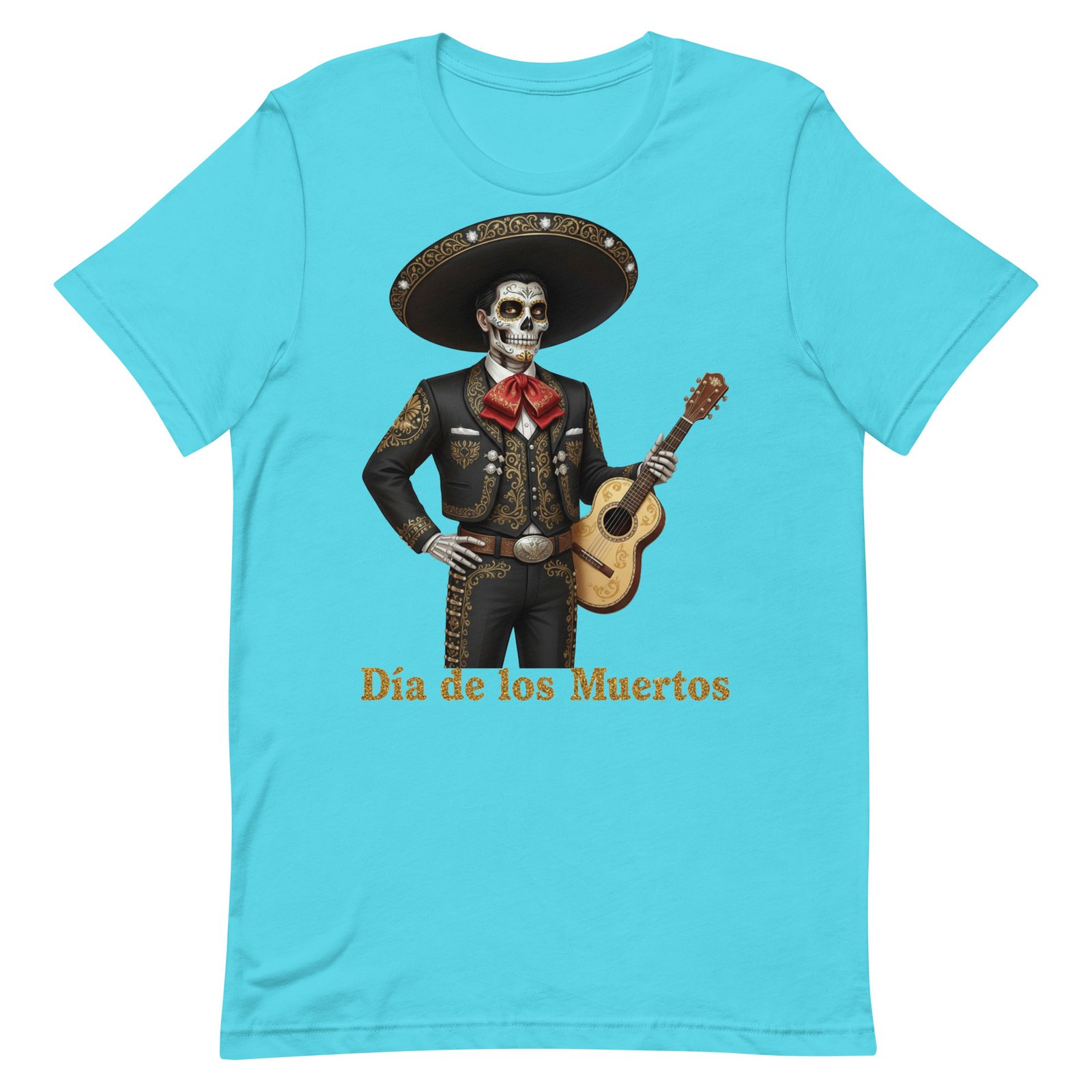 Catrin with guitar Dia de los Muertos Unisex t-shirt - Image 84