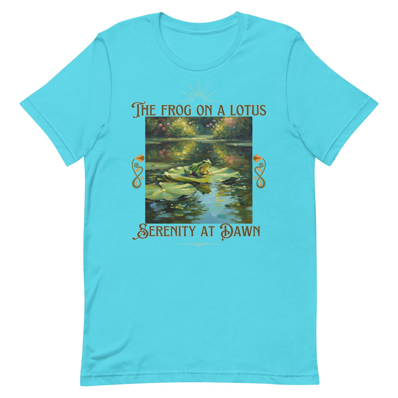 The Frog on a Lotus-Serenity at Dawn-Unisex t-shirt - Image 84