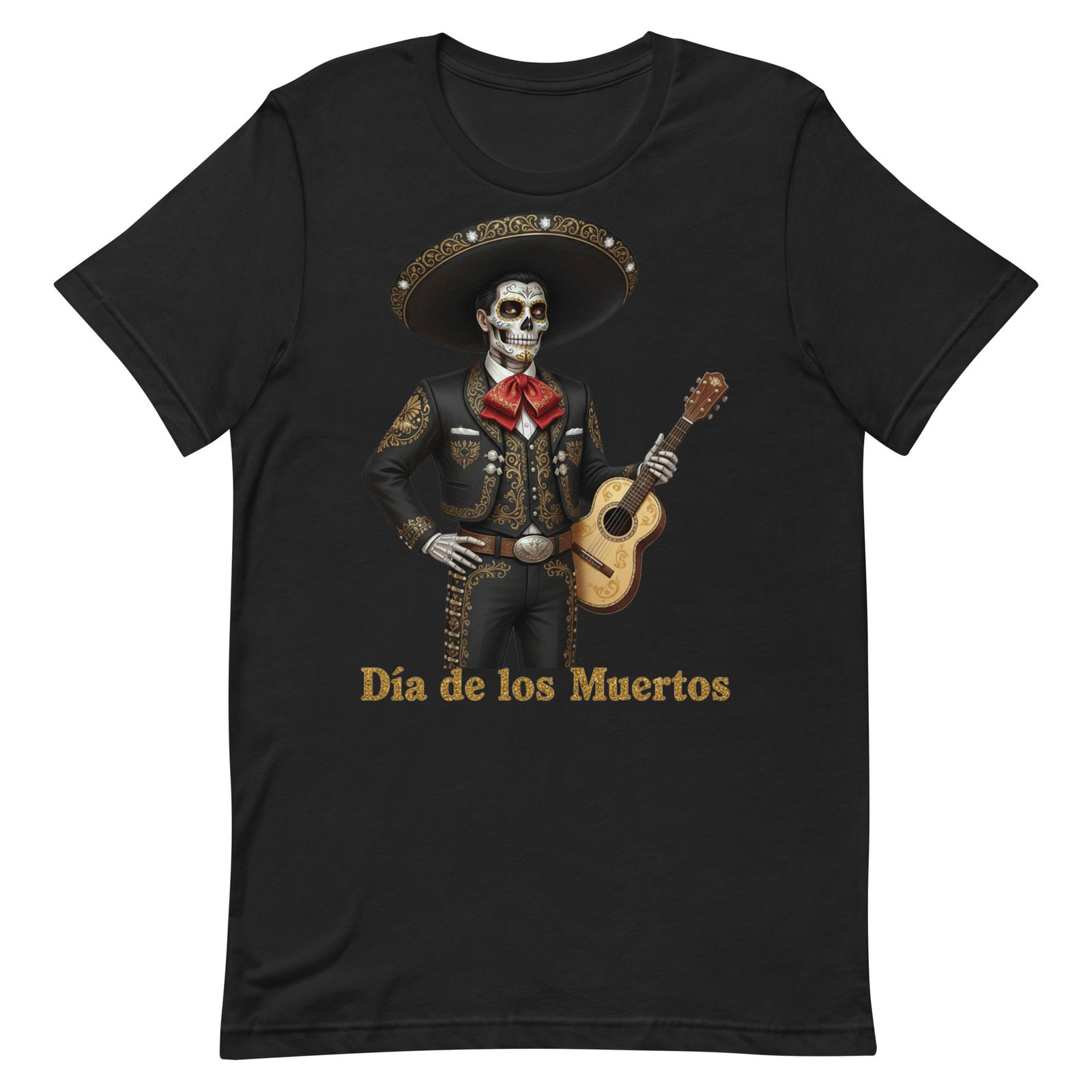 Catrin with guitar Dia de los Muertos Unisex t-shirt - Image 82