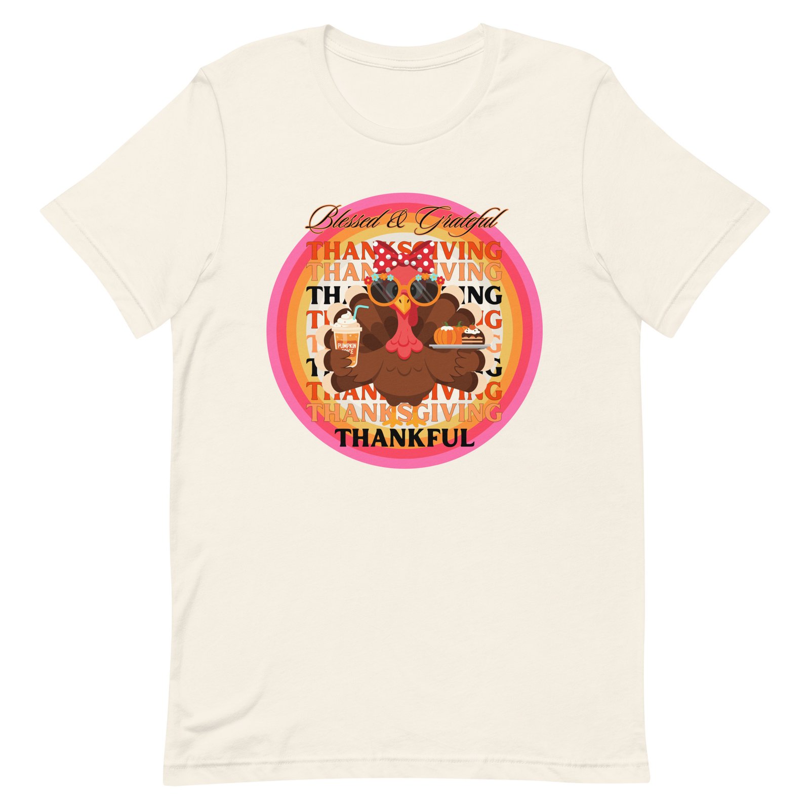 Blessed, Grateful and Thankful Thanksgiving Unisex t-shirt - Image 71