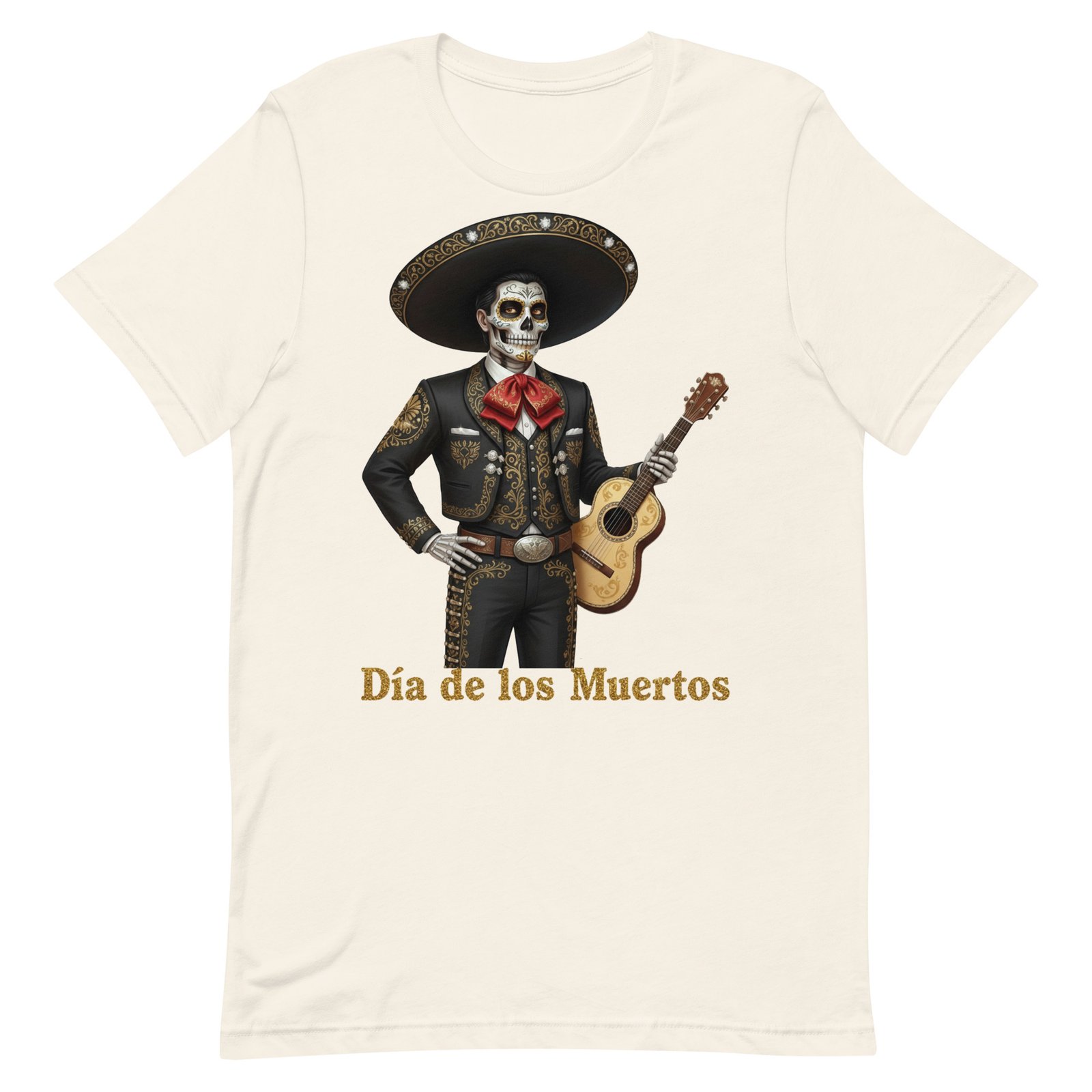 Catrin with guitar Dia de los Muertos Unisex t-shirt - Image 71