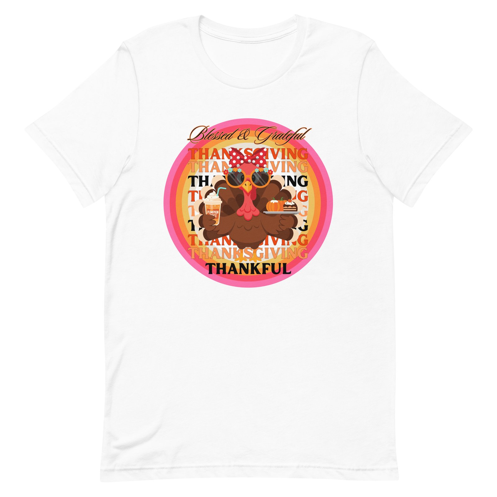 Blessed, Grateful and Thankful Thanksgiving Unisex t-shirt - Image 72