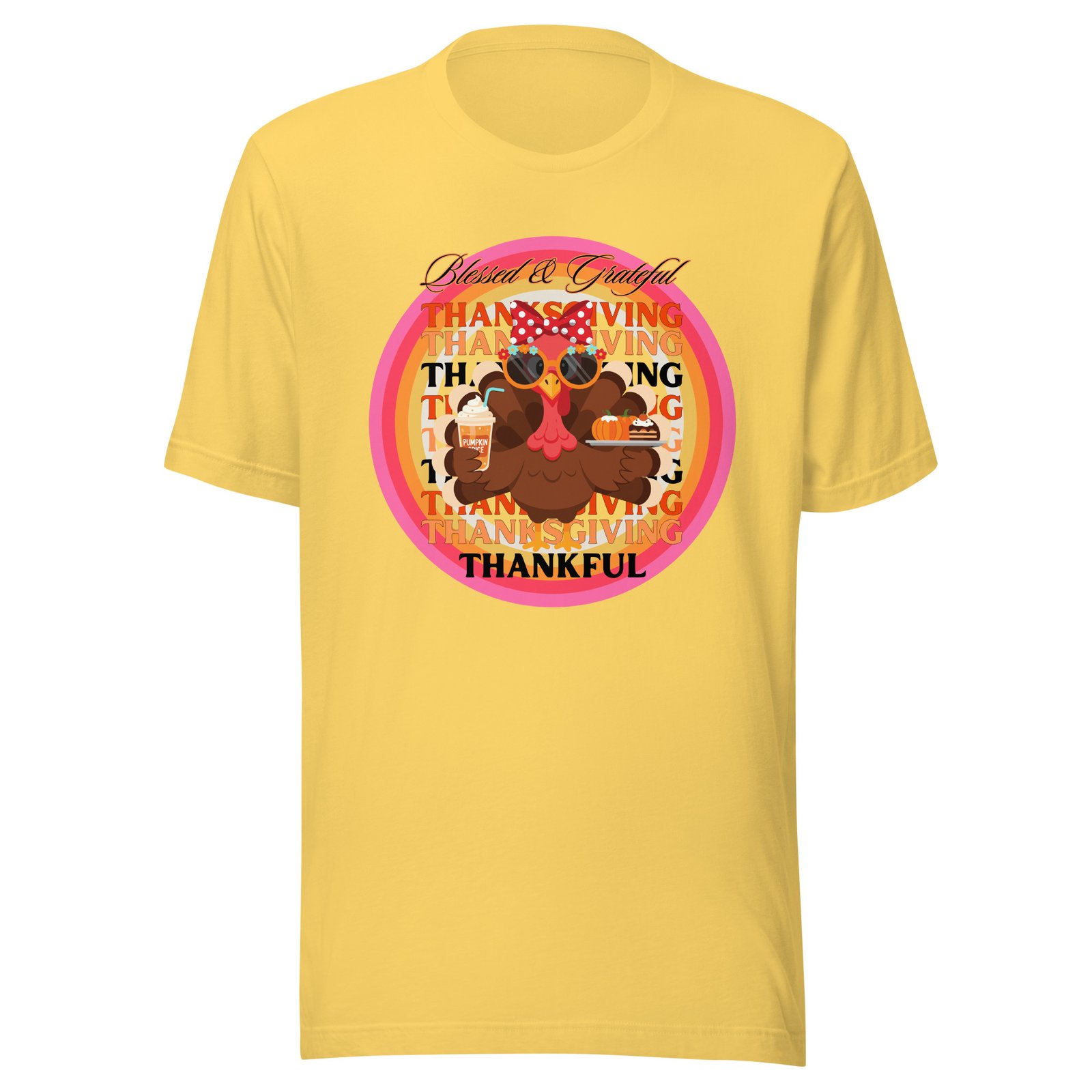 Blesses, Grateful and Thankful Thanksgiving Unisex t-shirt - Image 3