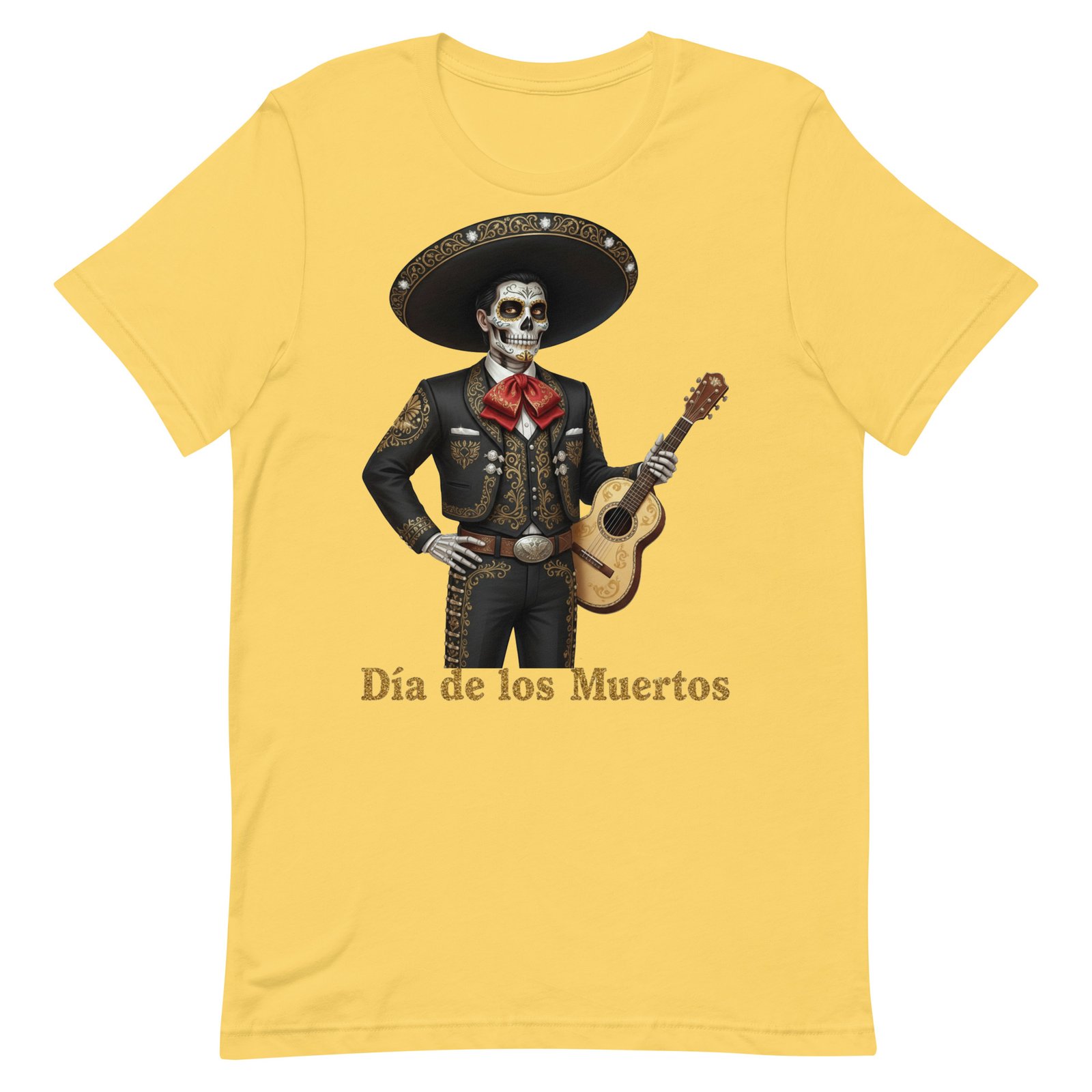 Catrin with guitar Dia de los Muertos Unisex t-shirt - Image 73