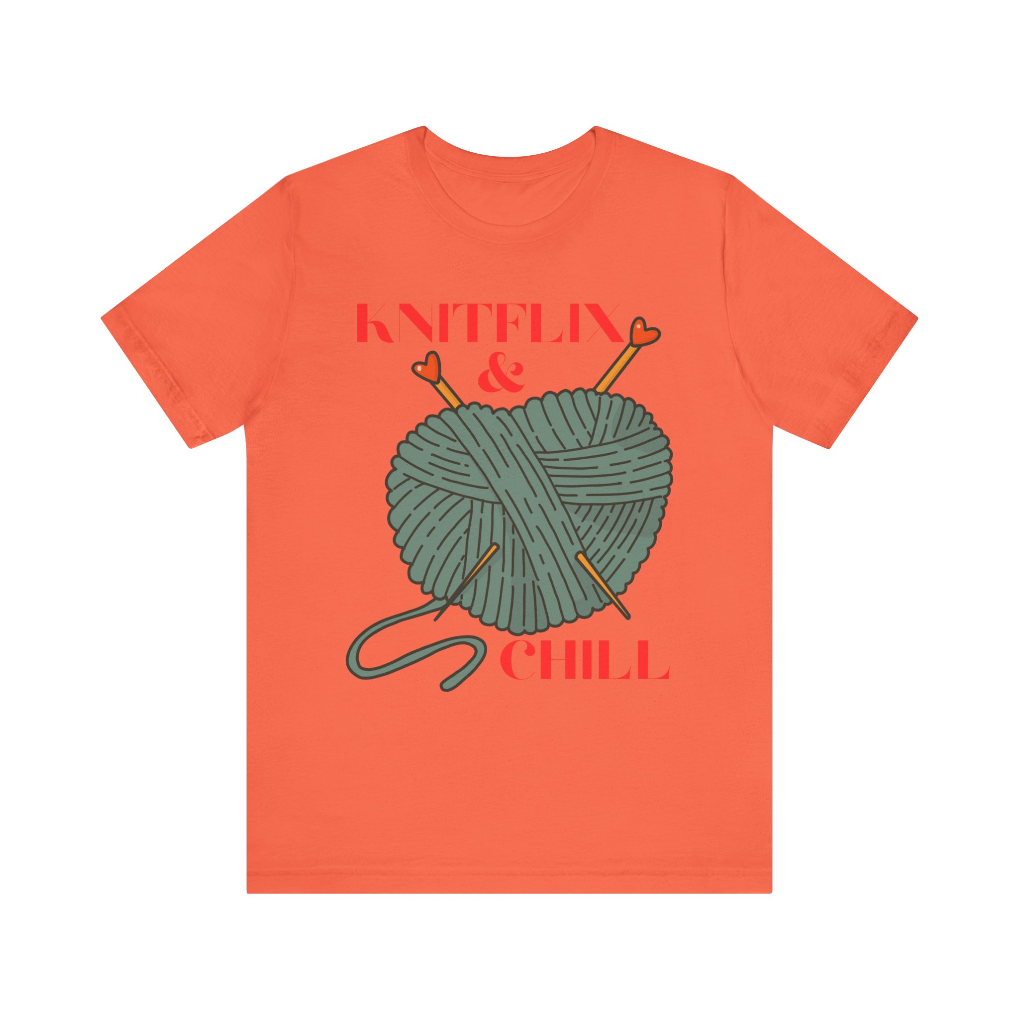 Knitflix & Chill Tee for Craft Lovers - Image 16