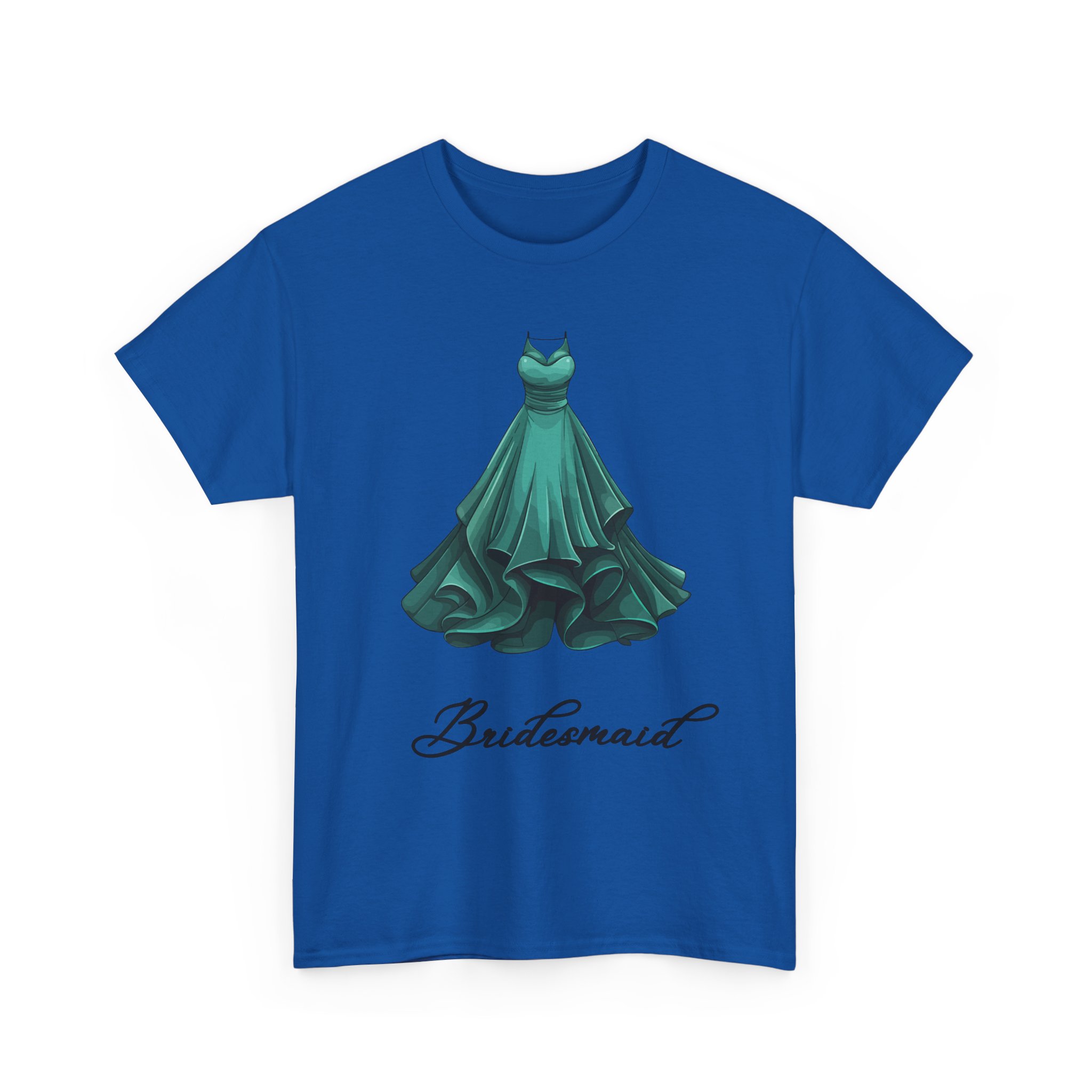 Bridesmaid Dress Tee, Unisex Heavy Cotton Tee for Bridal Party, Wedding Gift, Casual Wear, Bridal Shower Outfit - Image 47
