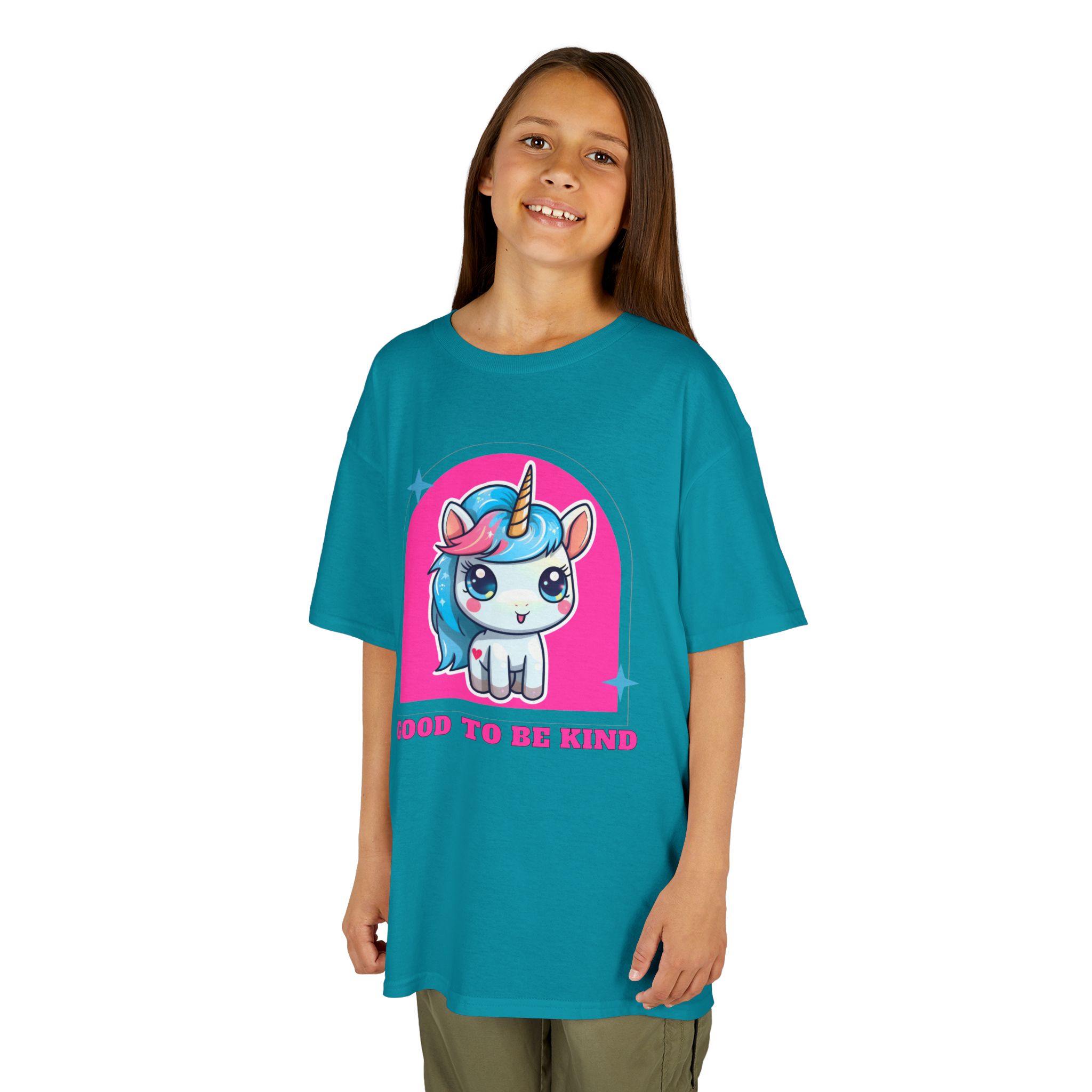 Kids Unicorn Tee — "Good to Be Kind" Cute Rainbow Pony Shirt - Image 35