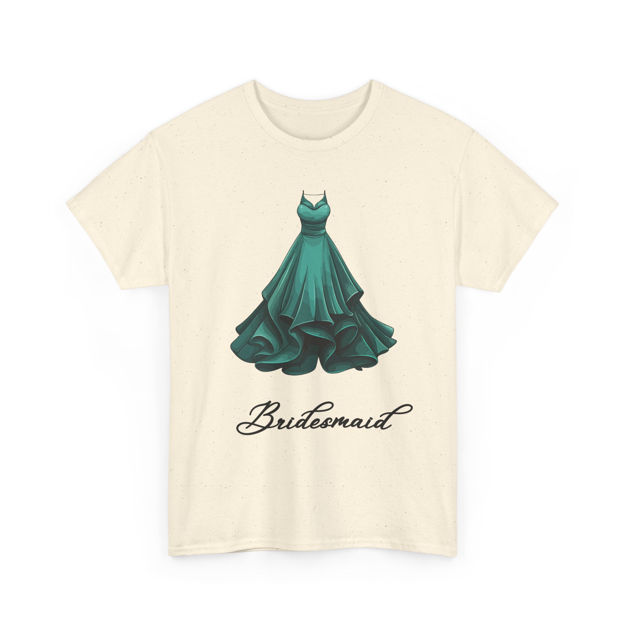 Bridesmaid Dress Tee, Unisex Heavy Cotton Tee for Bridal Party, Wedding Gift, Casual Wear, Bridal Shower Outfit - Image 27