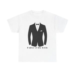 Father of the Bride Unisex Heavy Cotton Tee, Wedding Gift, Father's Day Shirt, Groom's Dad Tee, Special Occasion T-Shirt