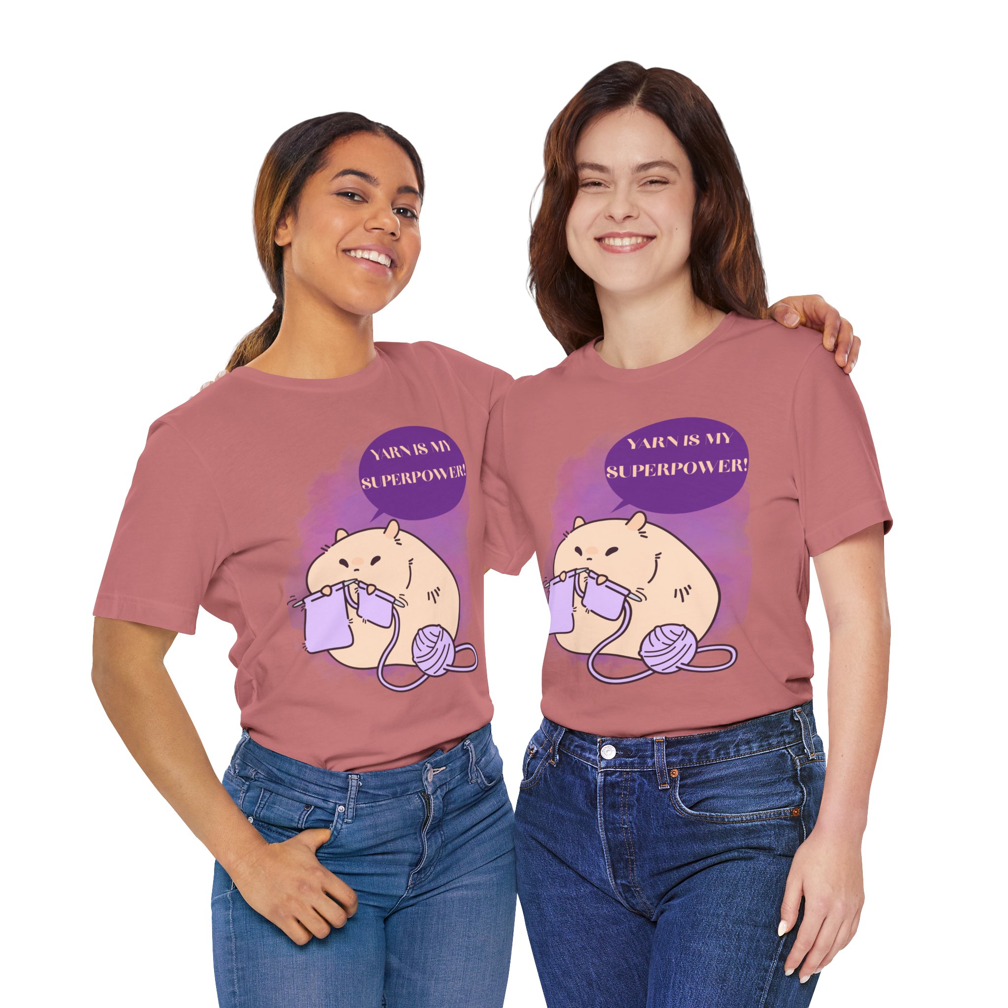 Yarn is my superpower! Crafty Knitting Superpower Tee for Crafters - Image 18