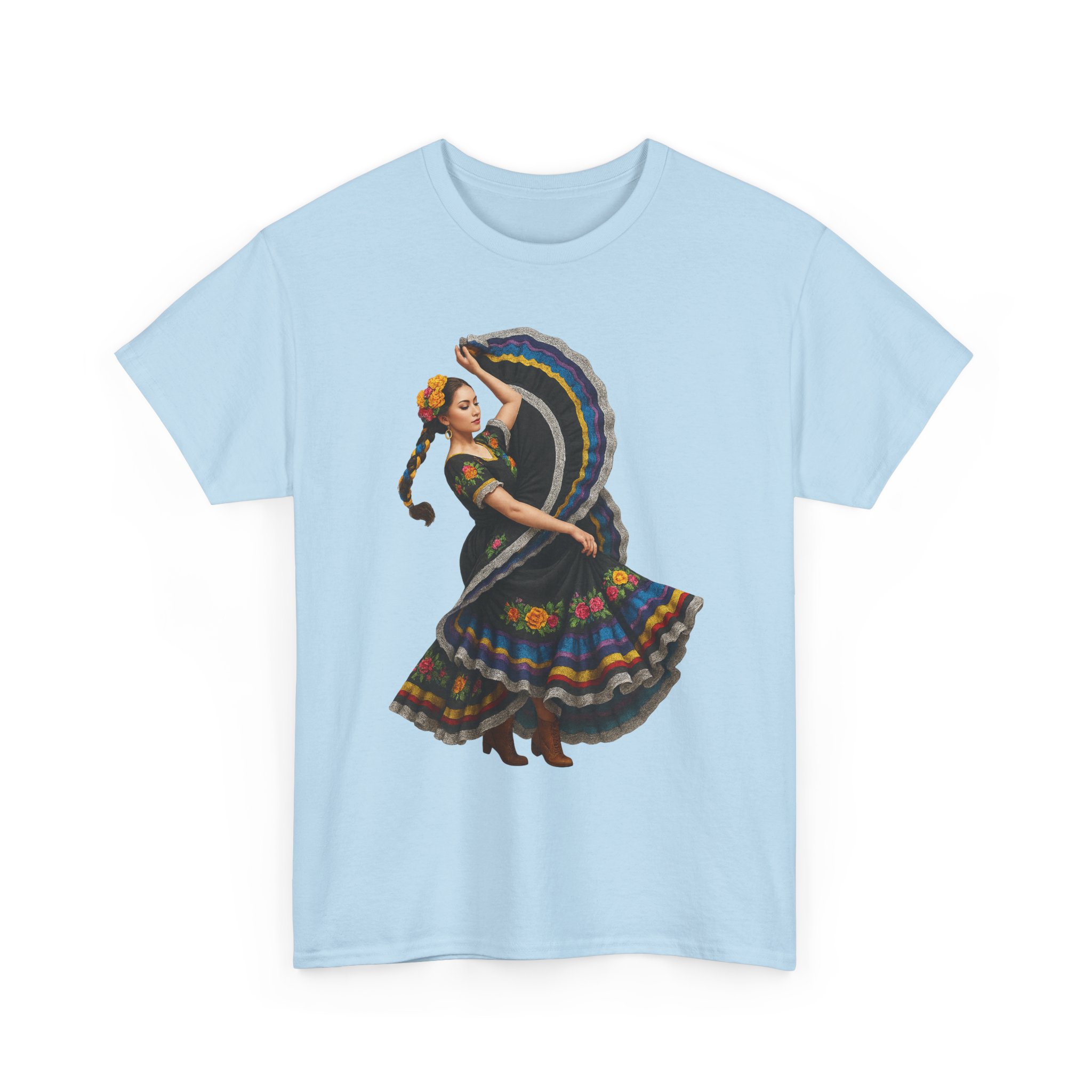 Folklórico Cultural Dance Graphic Tee, Unisex Heavy Cotton T-Shirt, Festival Apparel, Bohemian Style Shirt, Gift for Dancers, Ethnic Art Tee - Image 43